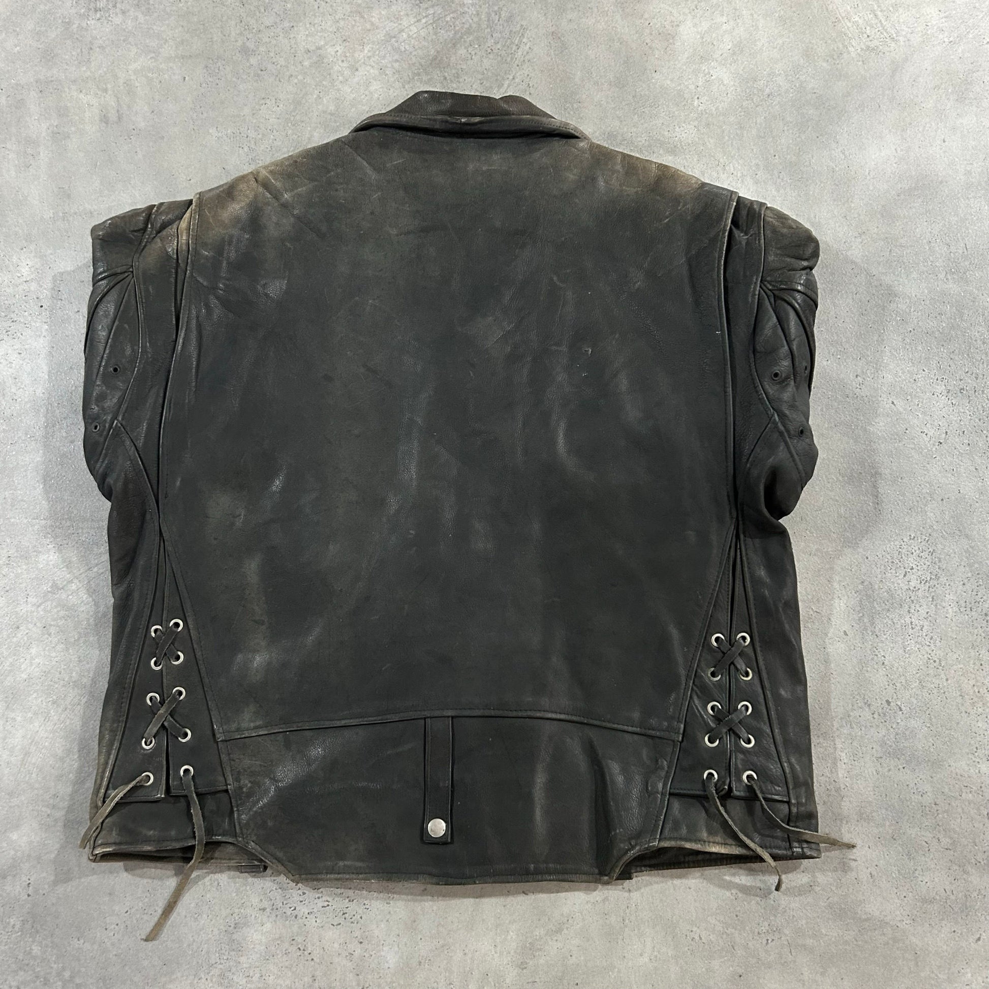 Vintage 70s-90s France Retro Double Rider Leather Jackets