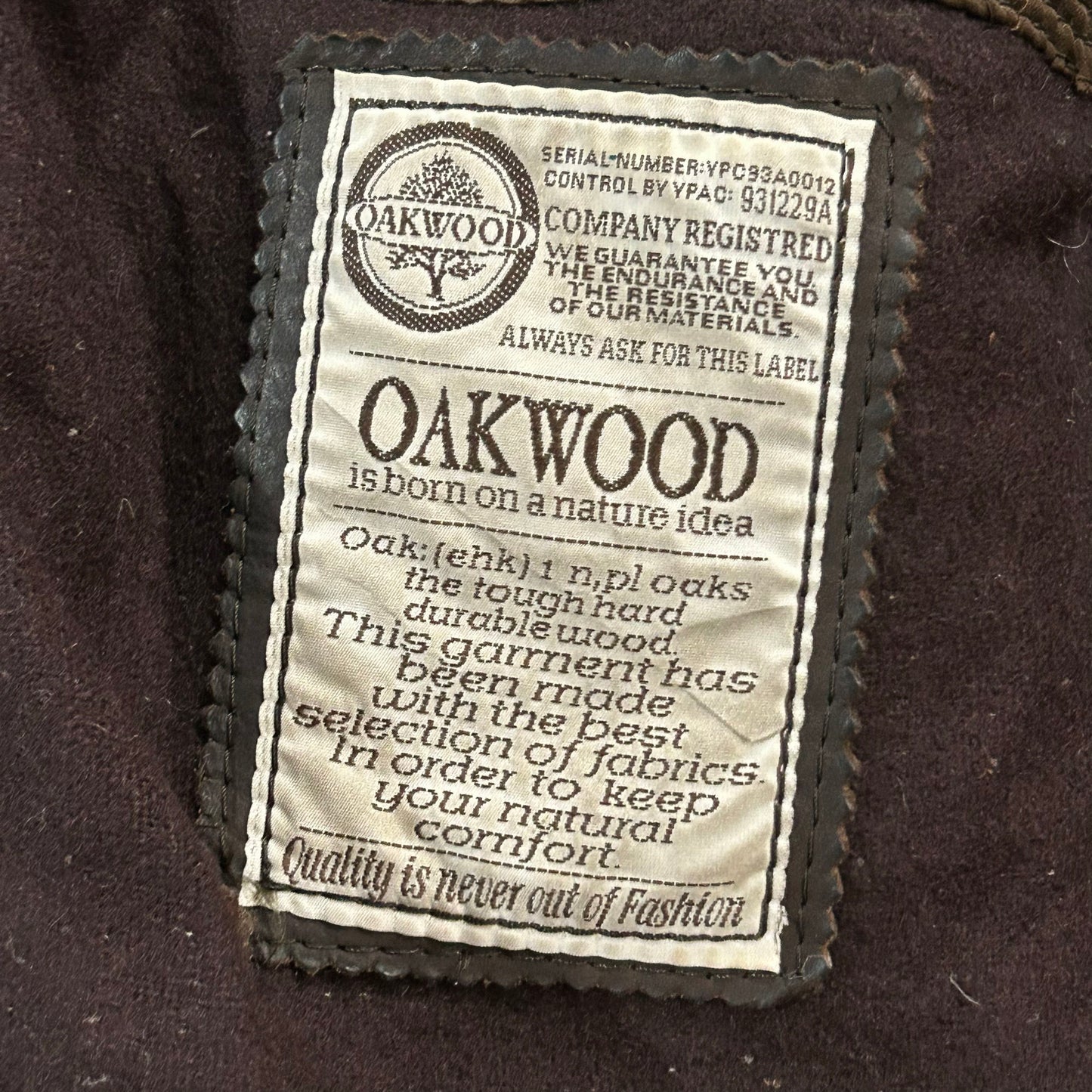 Vintage 70s-90s France Oakwood Leather Jackets