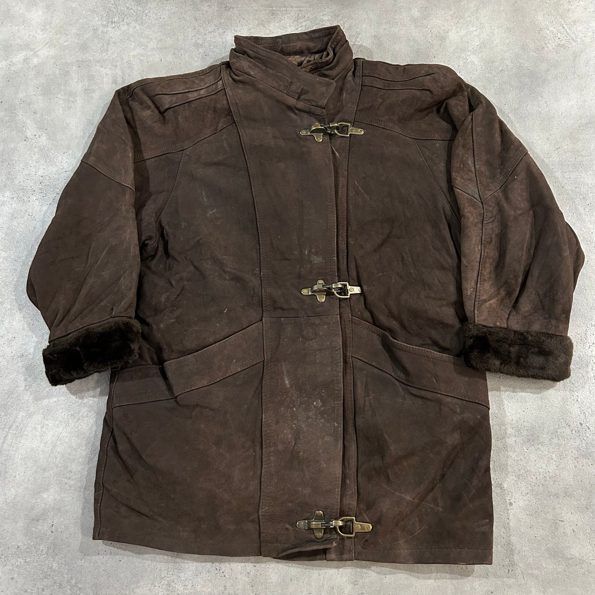 Vintage 70s-90s France Retro Mid-Length Leather Jackets