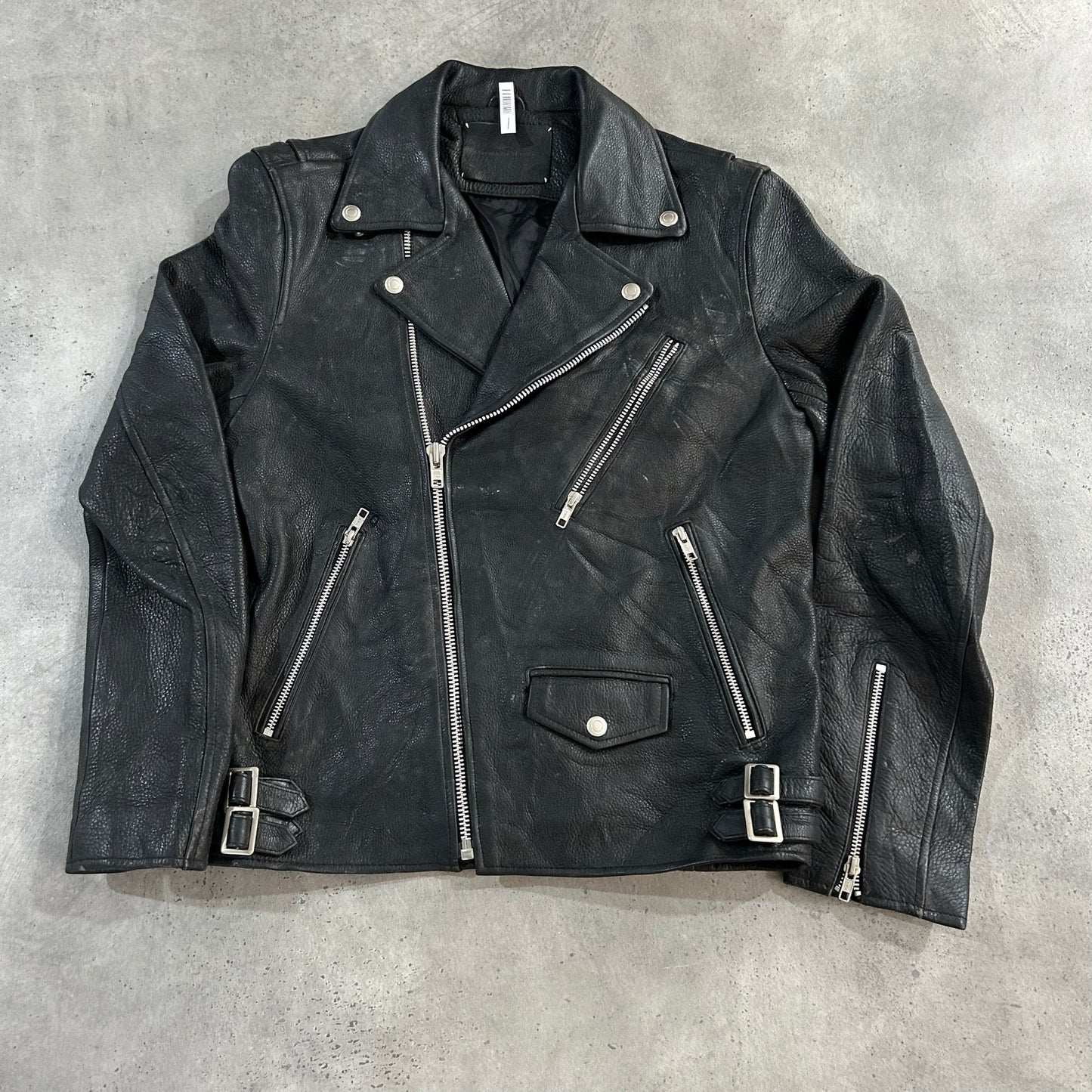 Vintage South Korea Retro Double Rider Leather Jackets