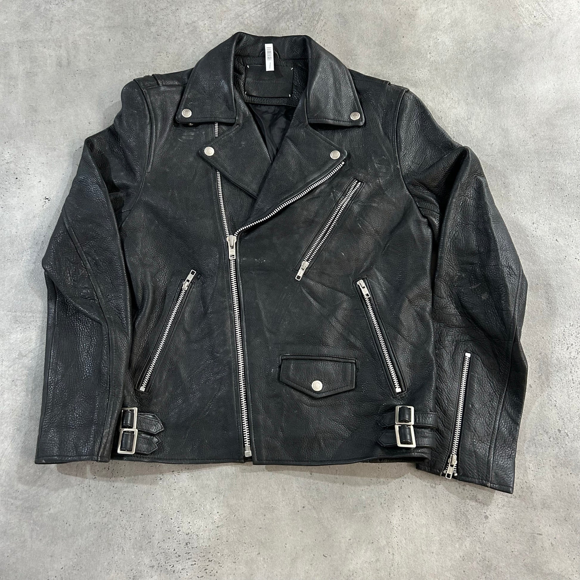 Vintage South Korea Retro Double Rider Leather Jackets