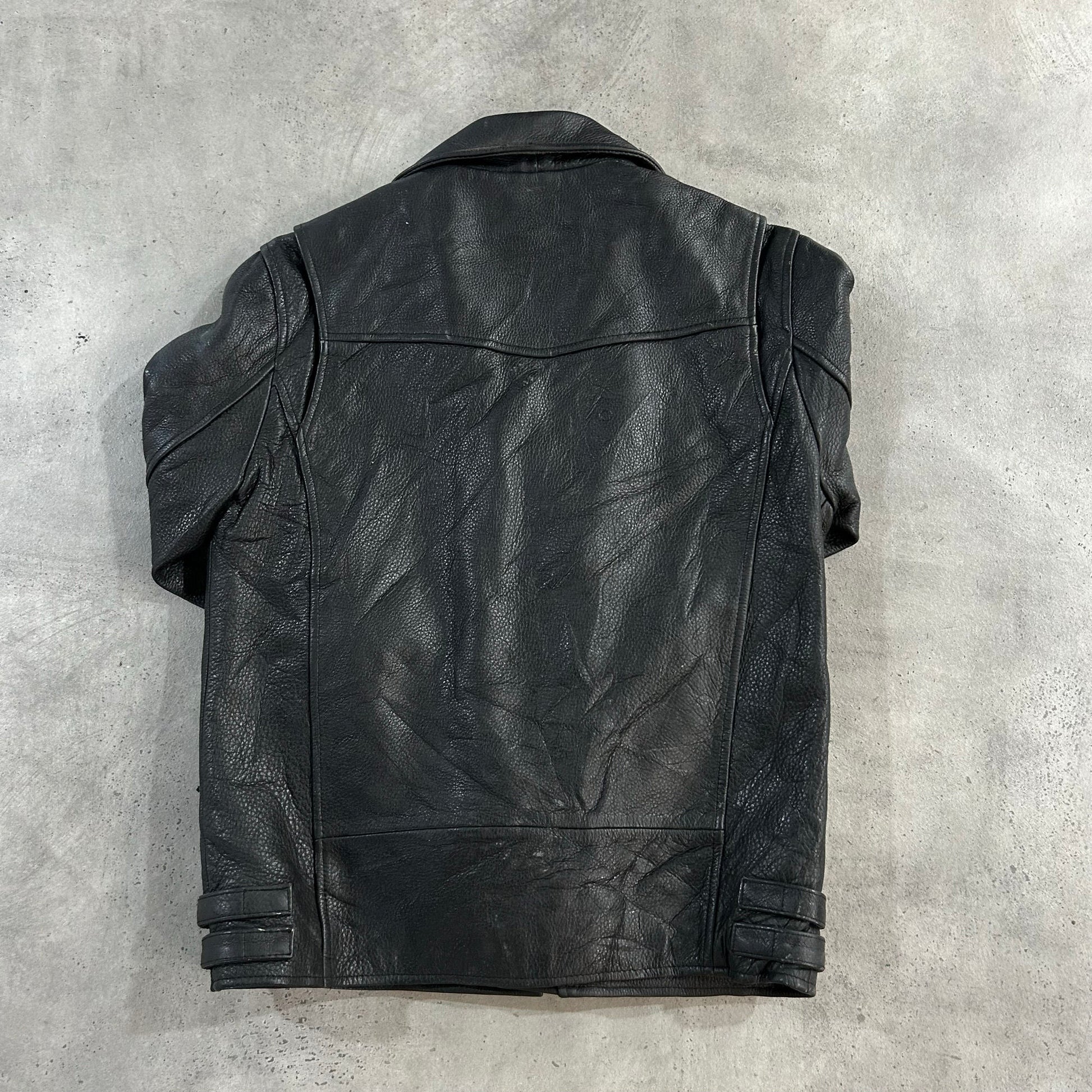 Vintage South Korea Retro Double Rider Leather Jackets
