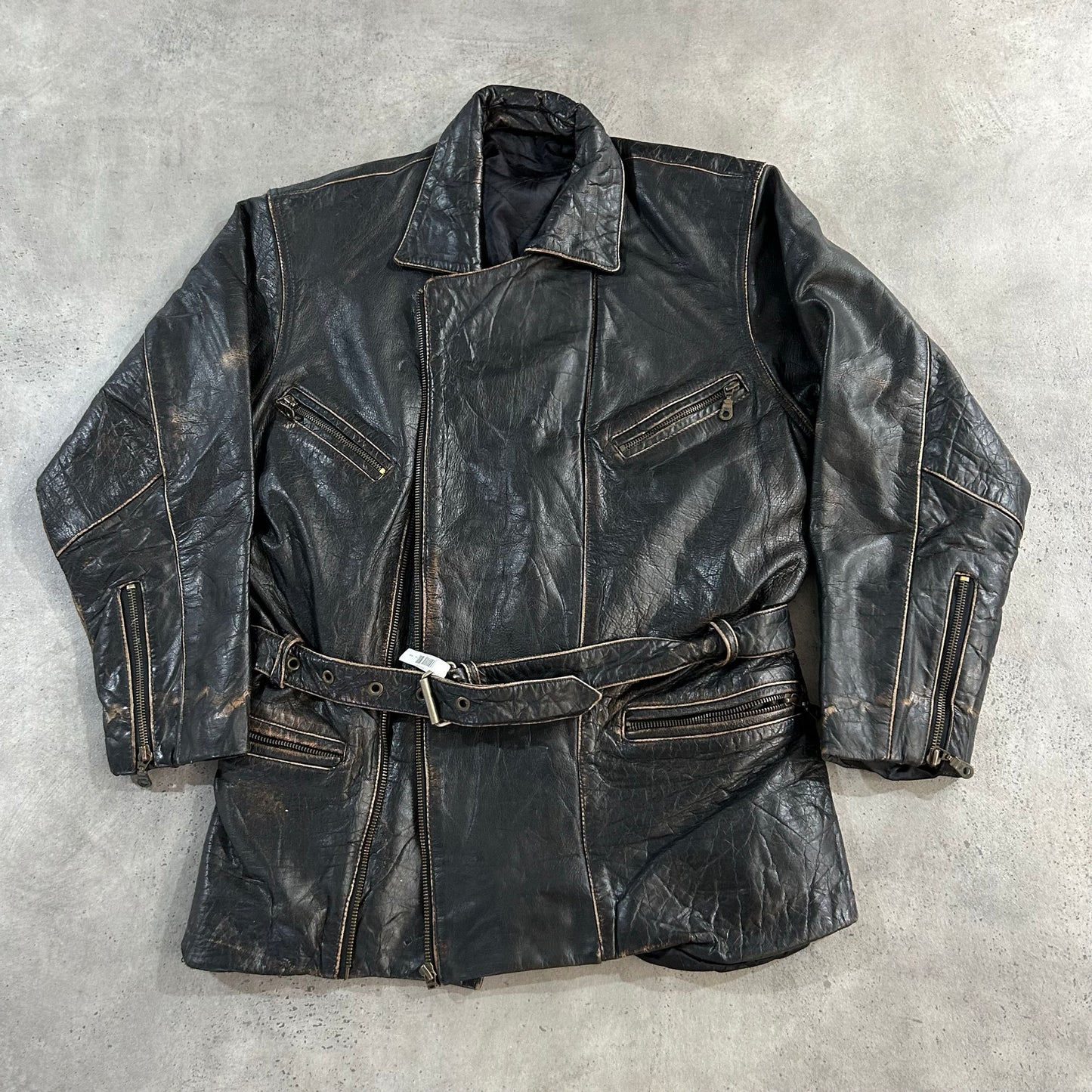 Vintage 70s-90s Germany Military Mid-Length Leather Jackets