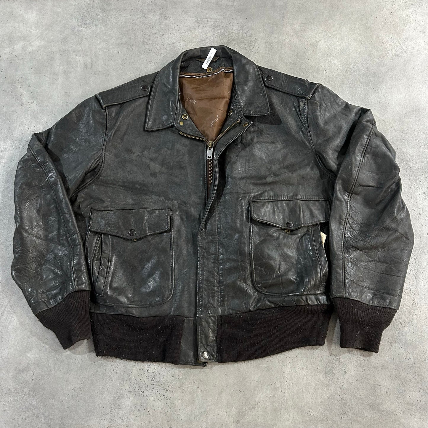 Vintage 70s-90s USA Schott Military A-2 Leather Jackets