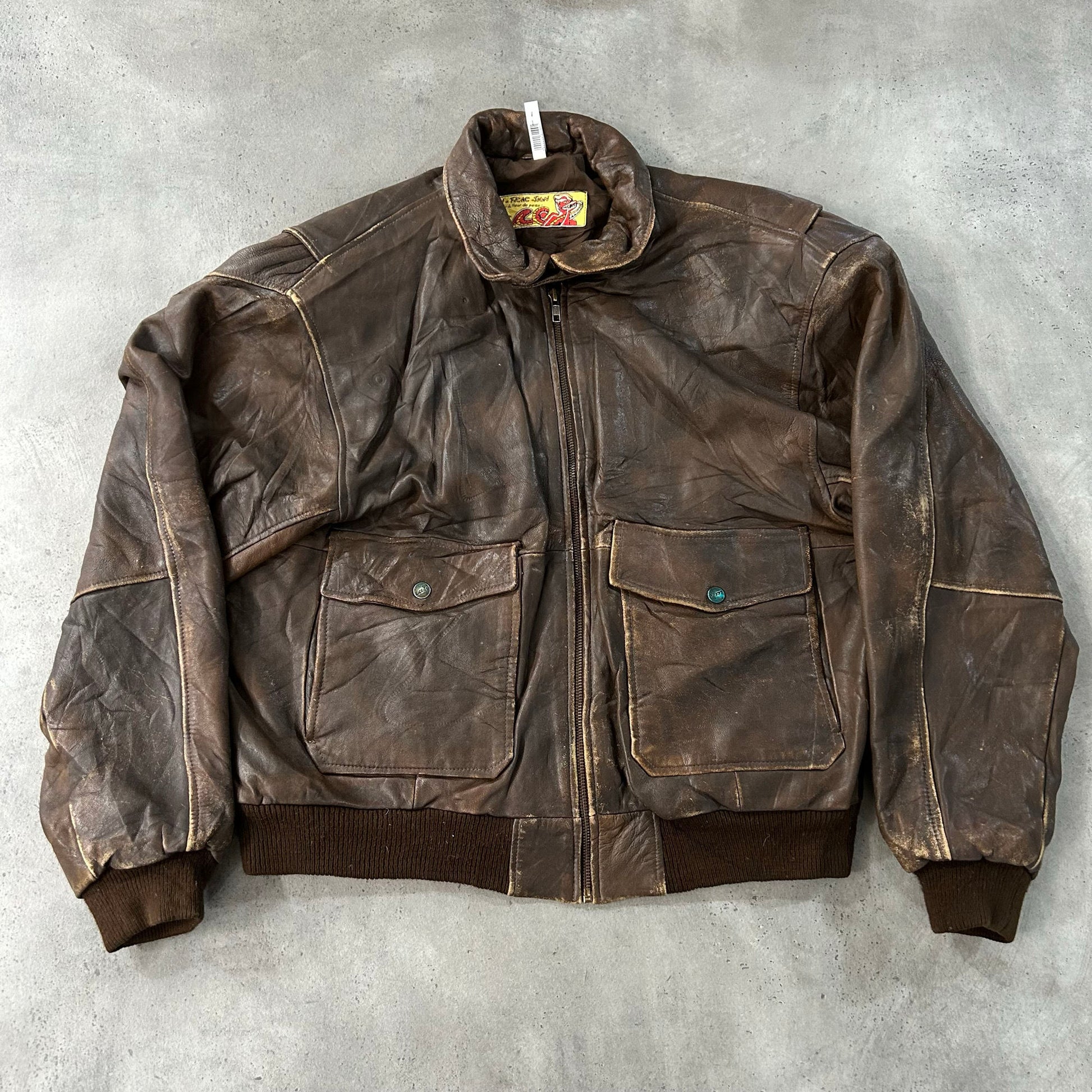 Vintage 70s-90s France Retro A-2 Leather Jackets