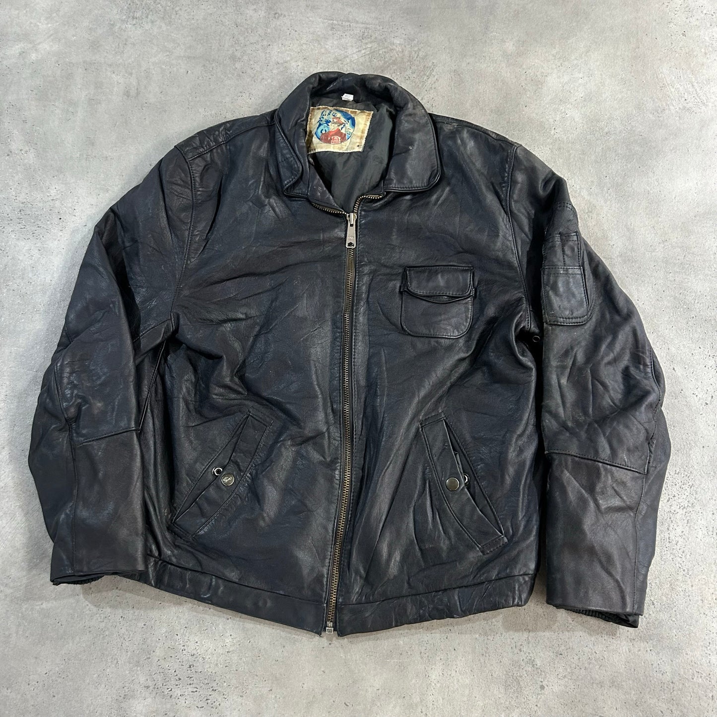 Vintage 70s-90s South Korea Military Flight Leather Jackets