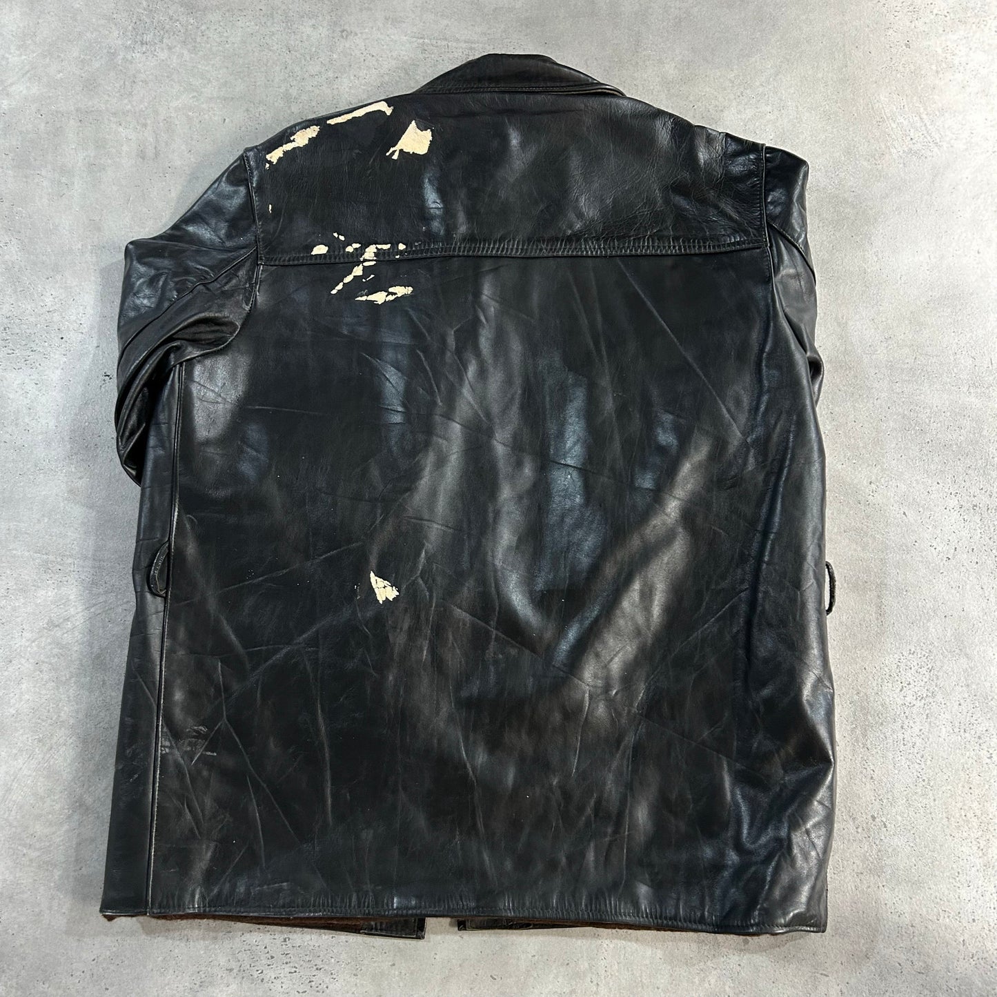 Vintage Workwear Mid-Length Leather Jackets