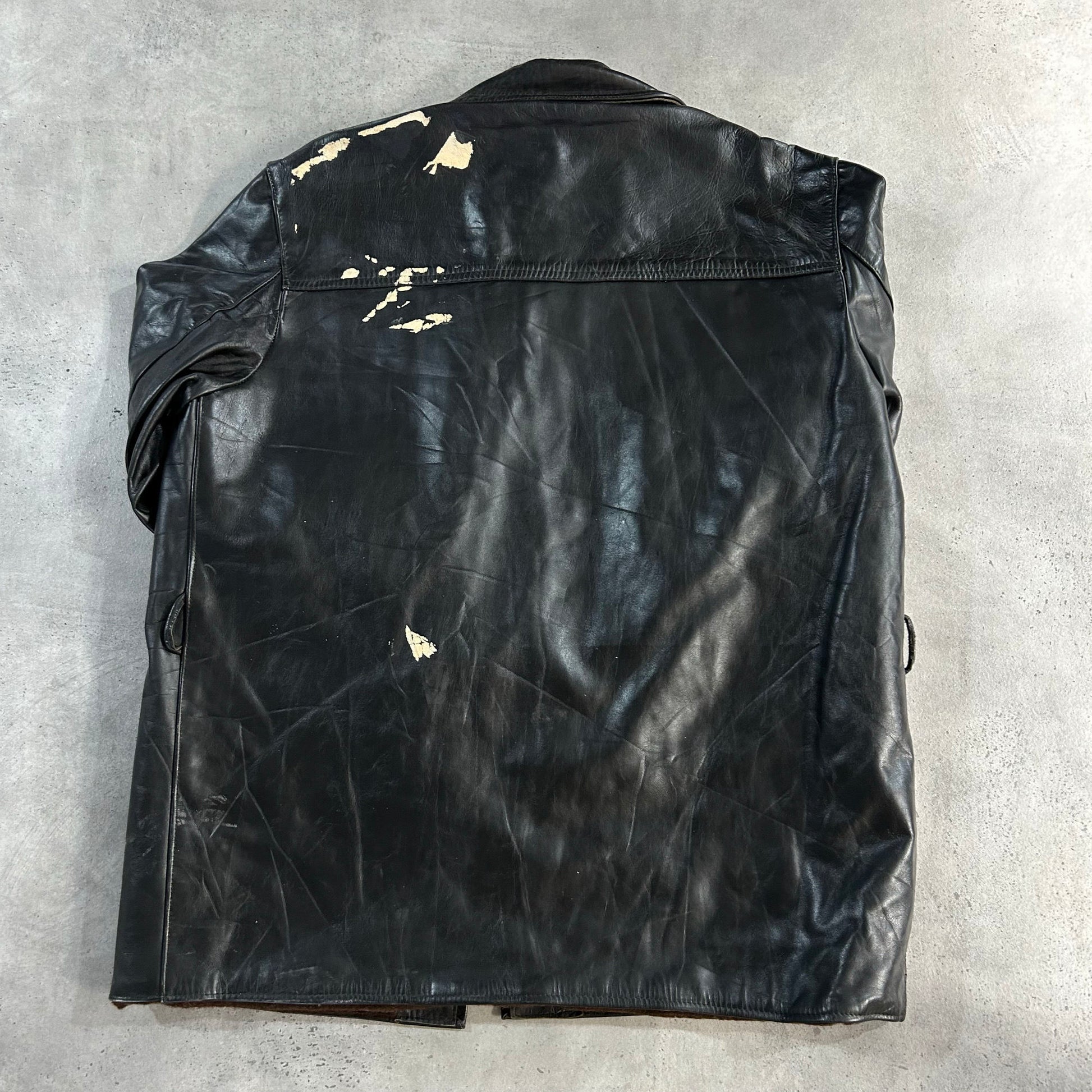 Vintage Workwear Mid-Length Leather Jackets