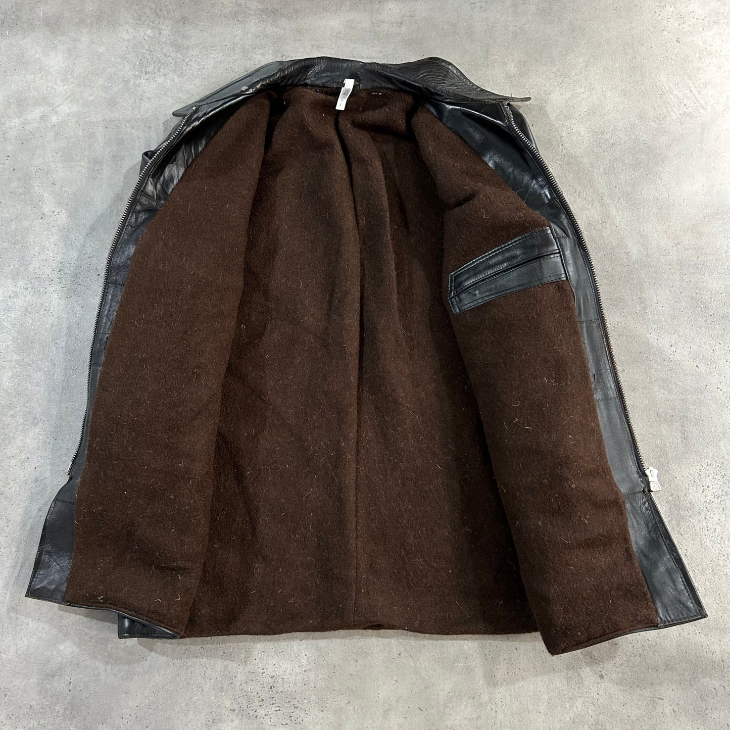 Vintage Workwear Mid-Length Leather Jackets