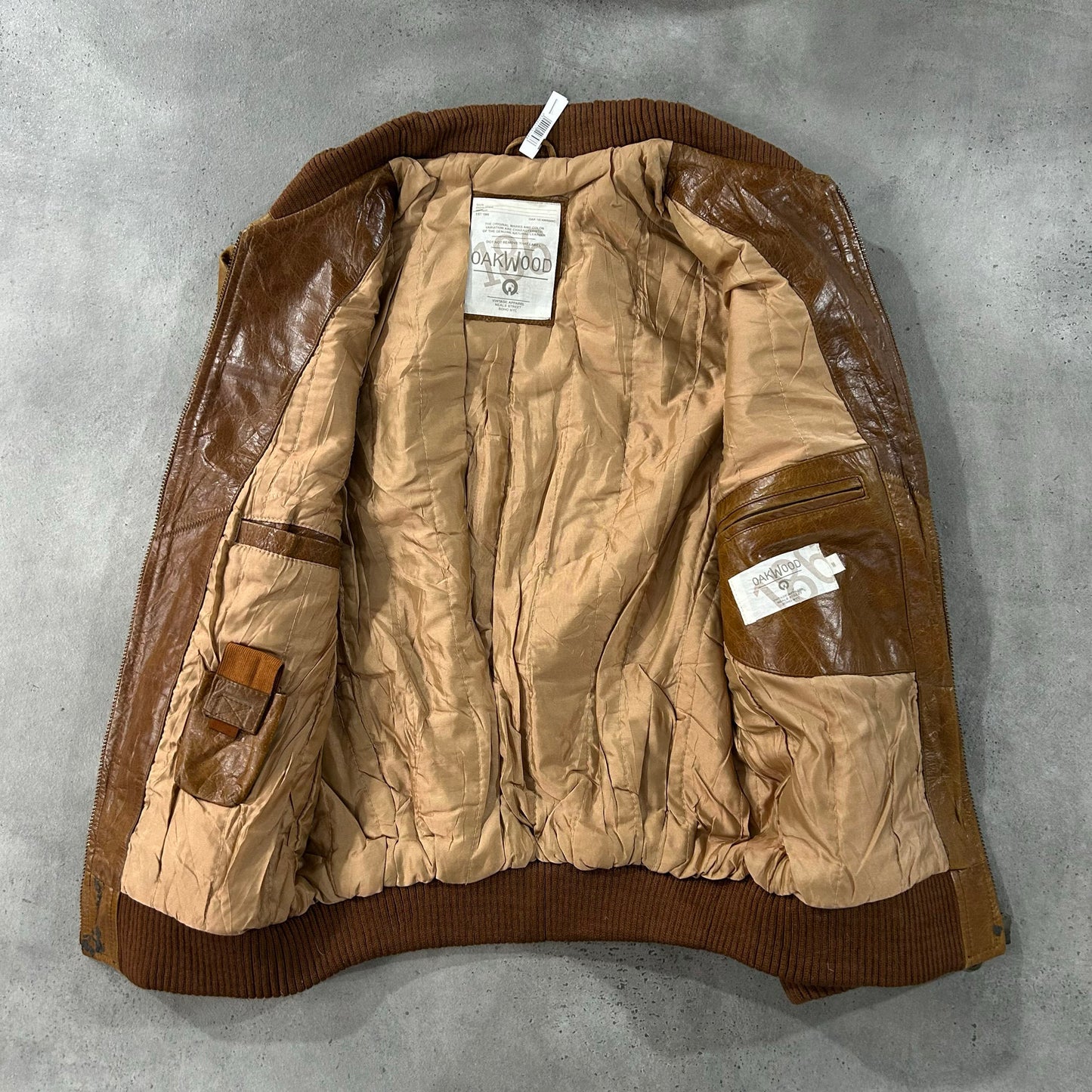 Vintage Oakwood Retro Flight Leather Jackets