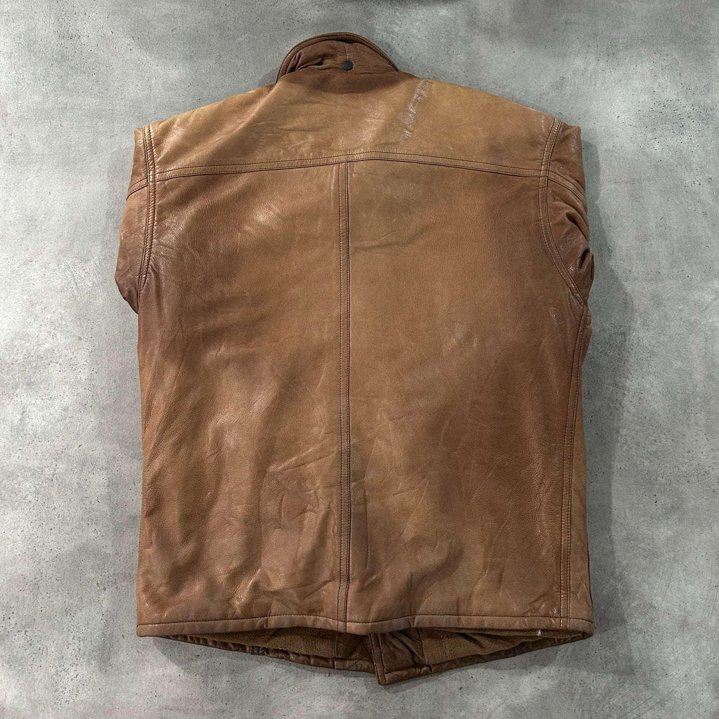 Vintage Italy Retro Mid-Length Leather Jackets