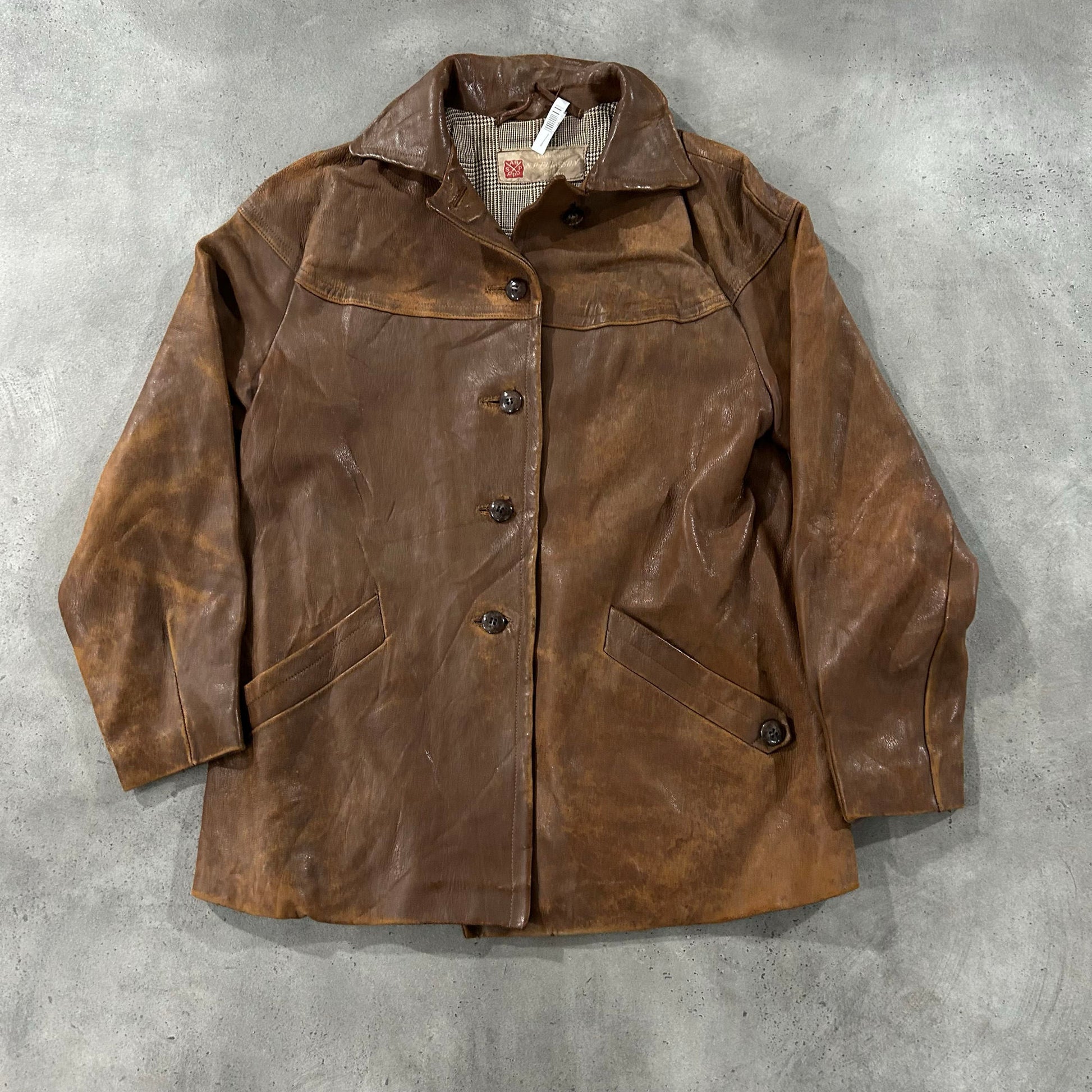 Vintage Antique Sweden Mid-Length Leather Jackets