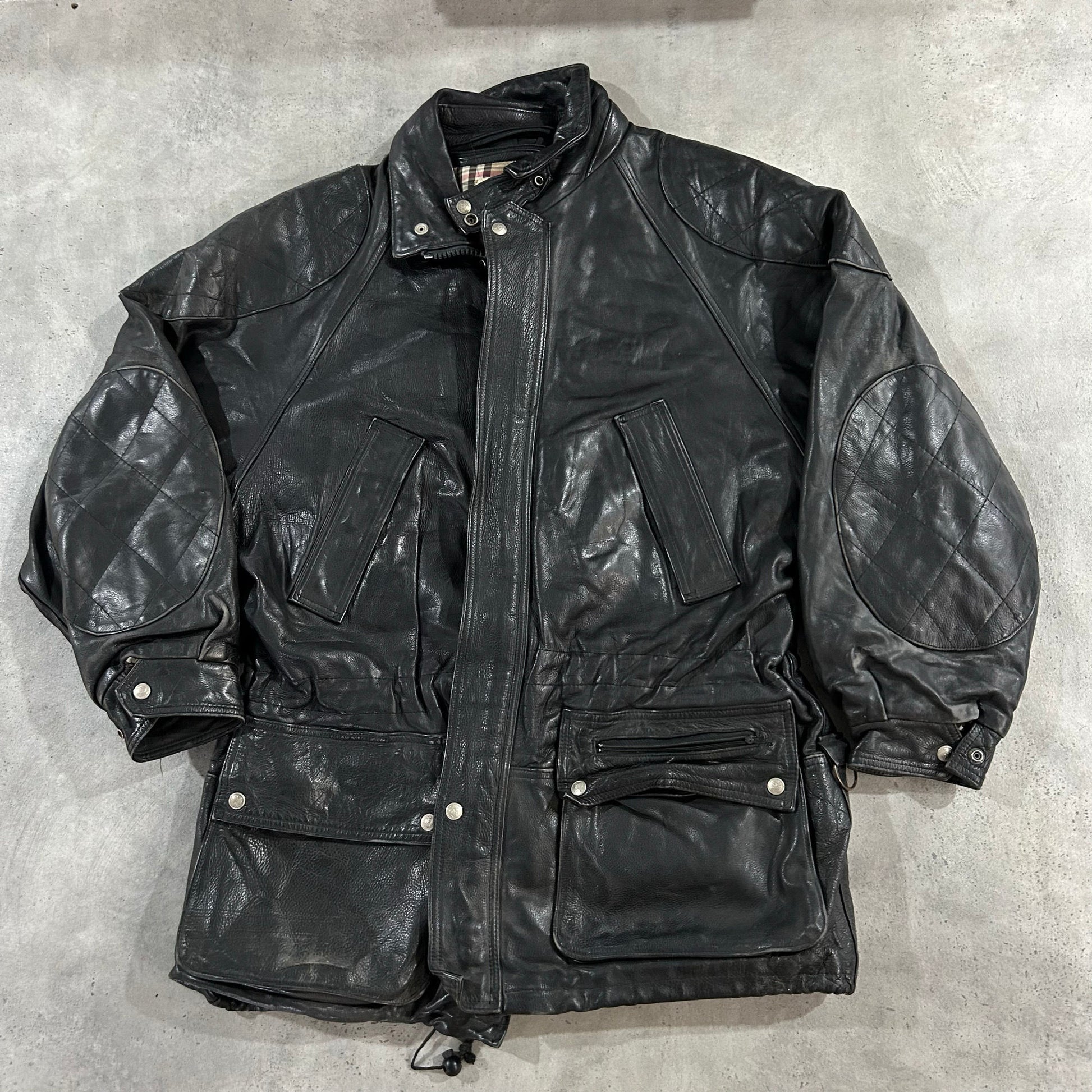 Vintage 70s-90s France Retro Mid-Length Leather Jackets