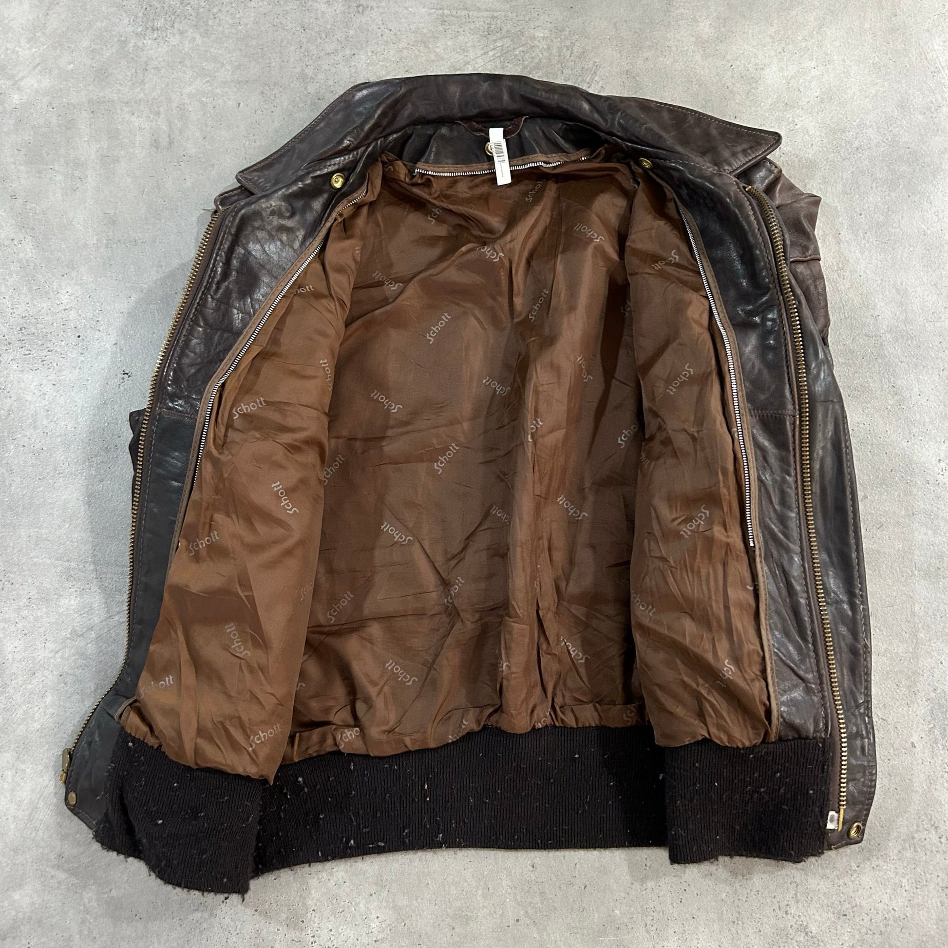 Vintage 70s-90s USA Schott Military A-2 Leather Jackets