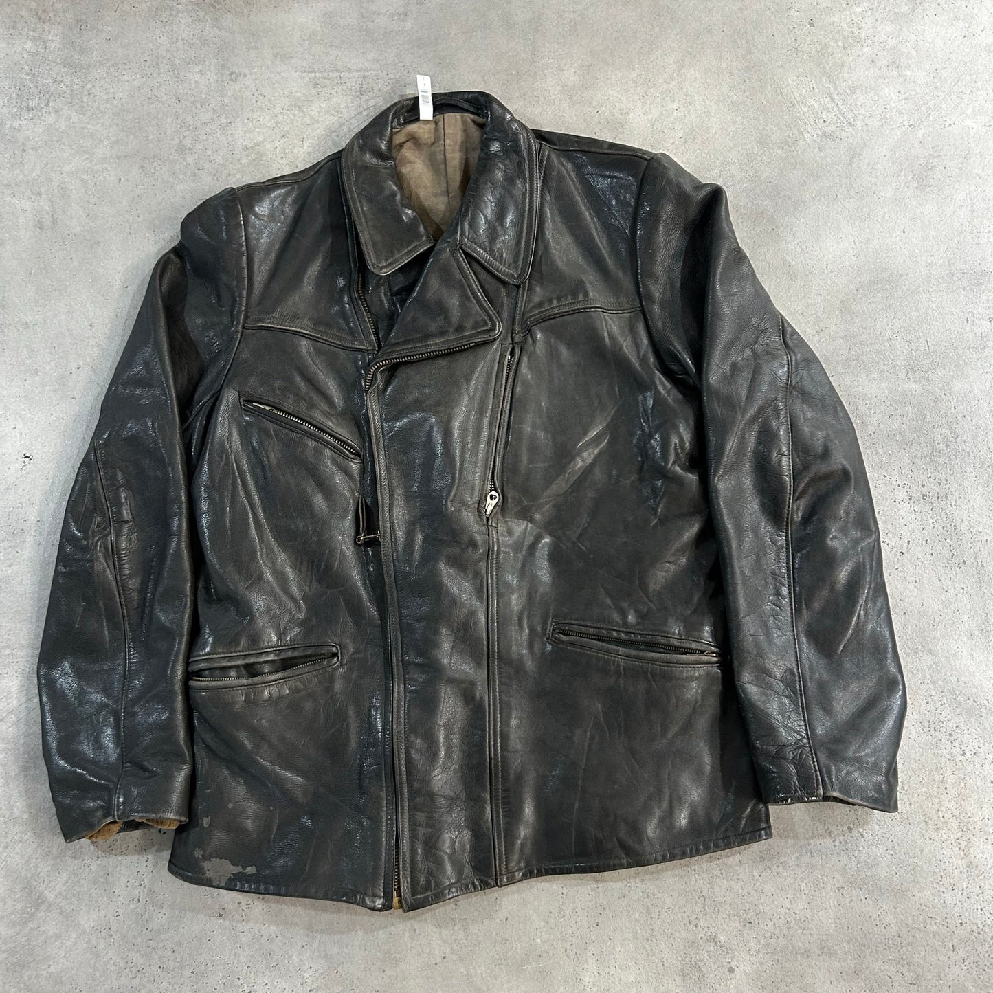 Vintage Antique Germany Retro Double Rider Leather Jackets