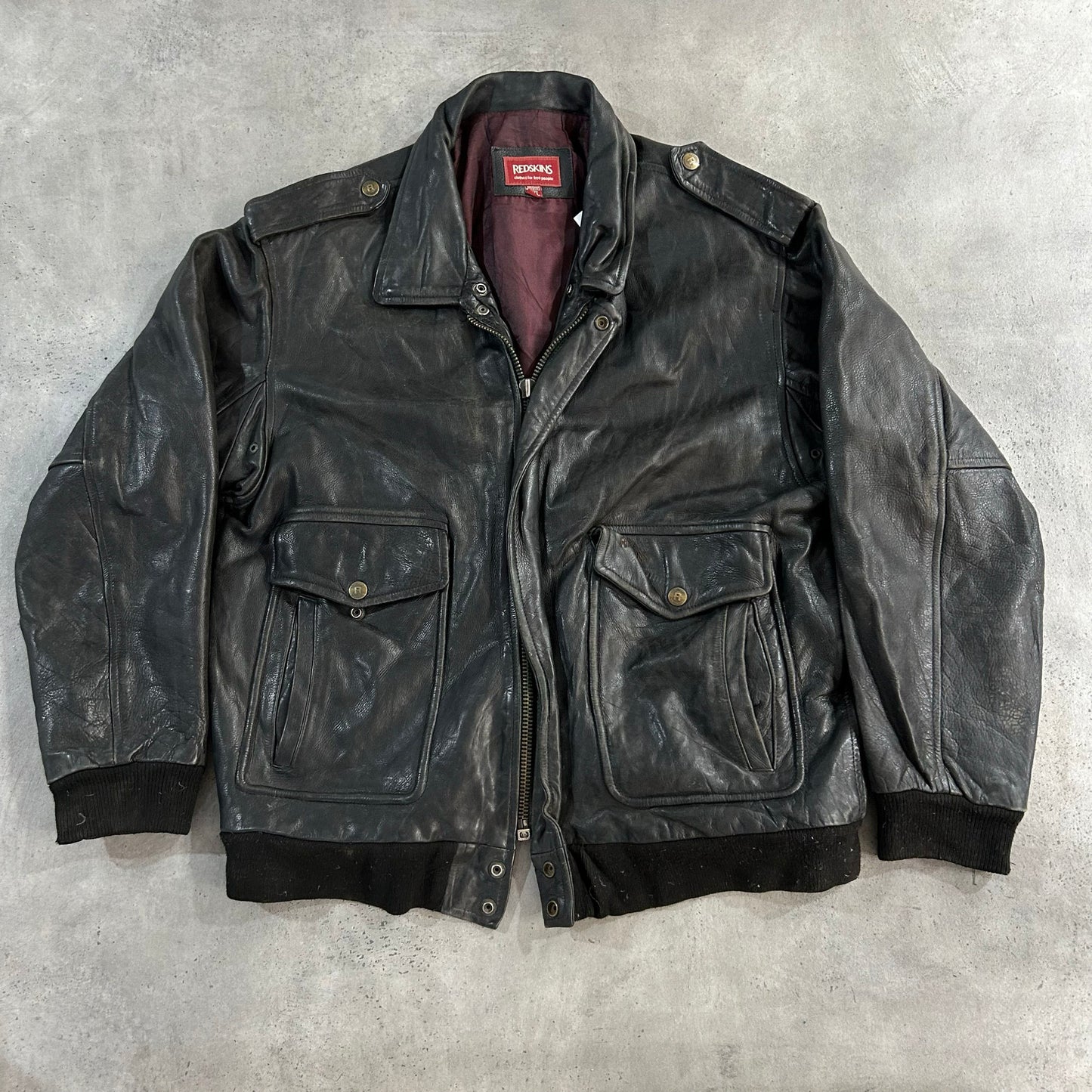 Vintage 70s-90s Redskins Military Flight Leather Jackets