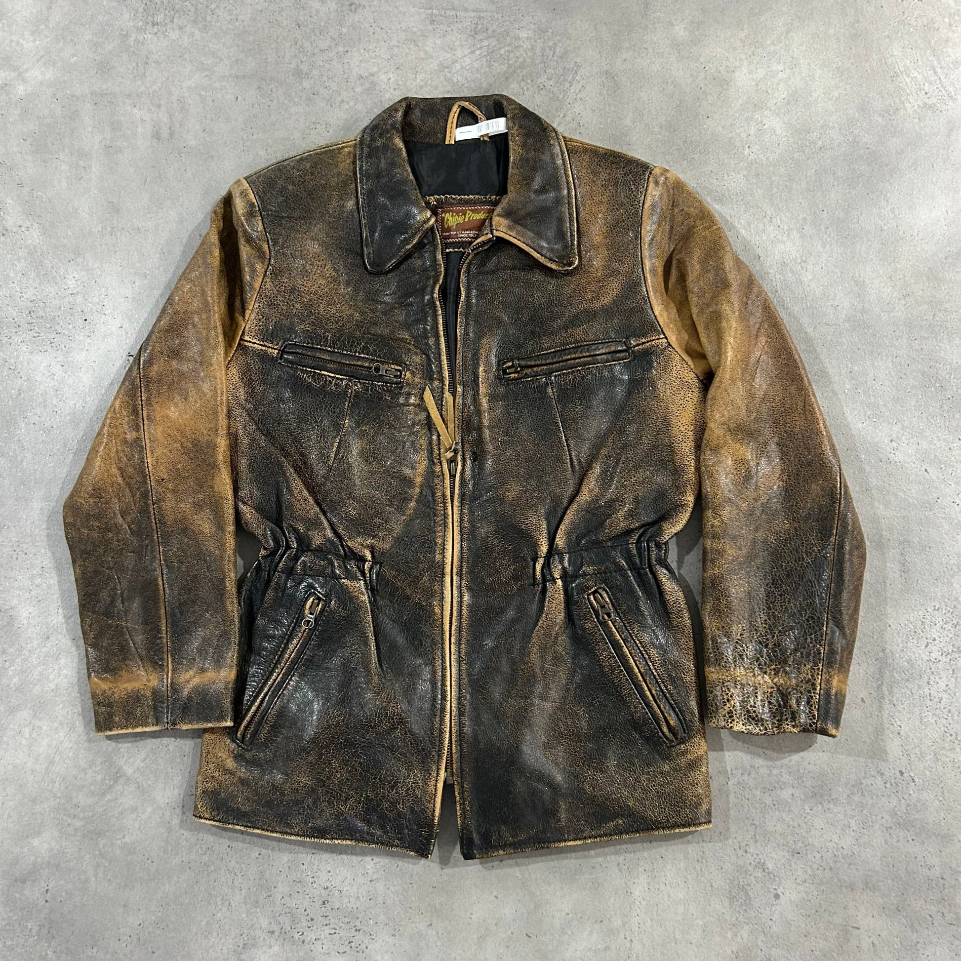 Vintage 70s-90s France Retro Mid-Length Leather Jackets