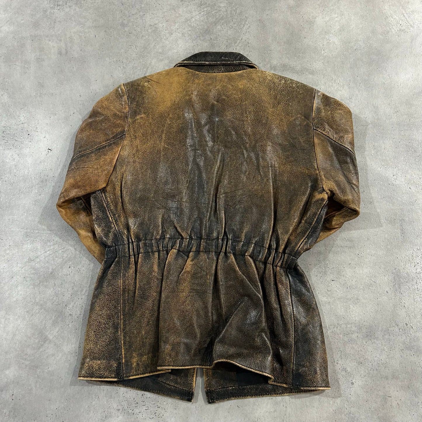 Vintage 70s-90s France Retro Mid-Length Leather Jackets