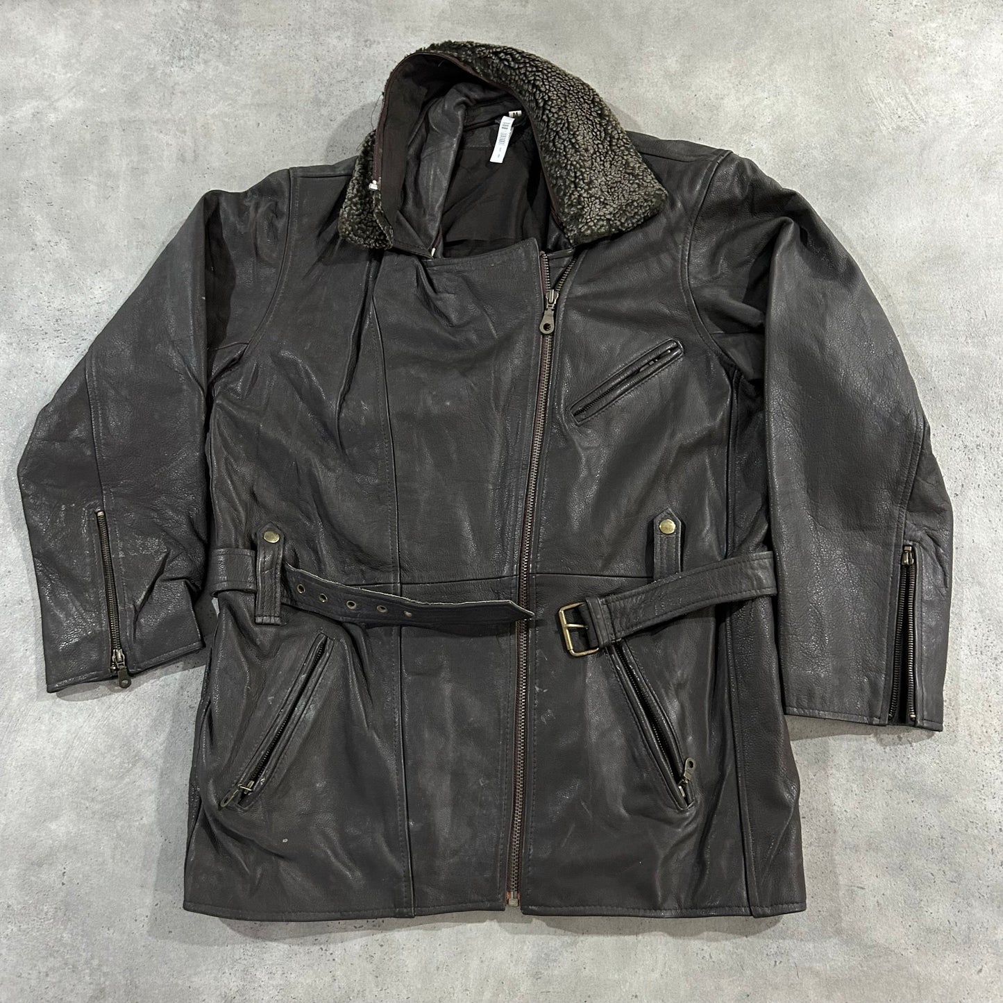 Vintage Retro Mid-Length Leather Jackets