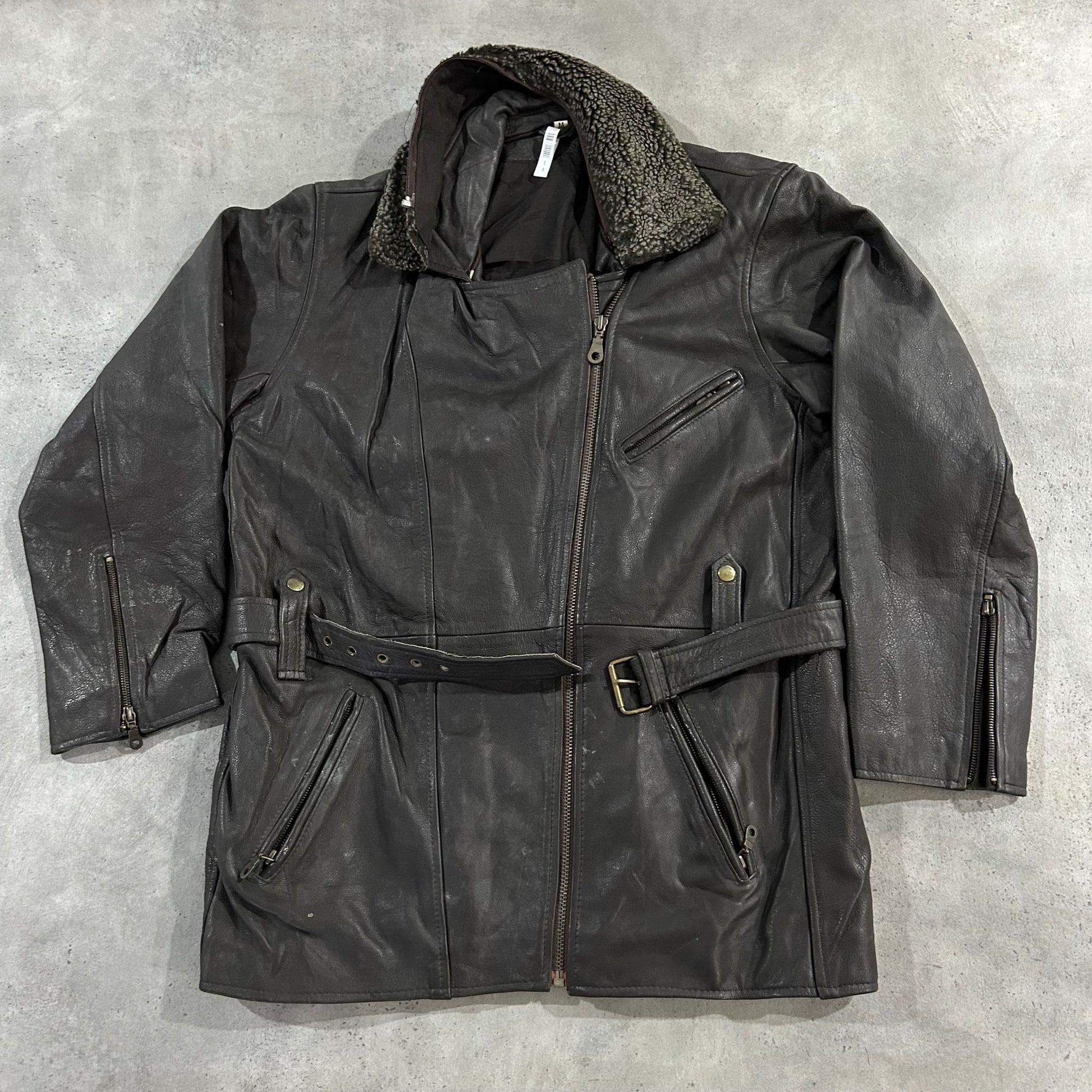 Vintage Retro Mid-Length Leather Jackets