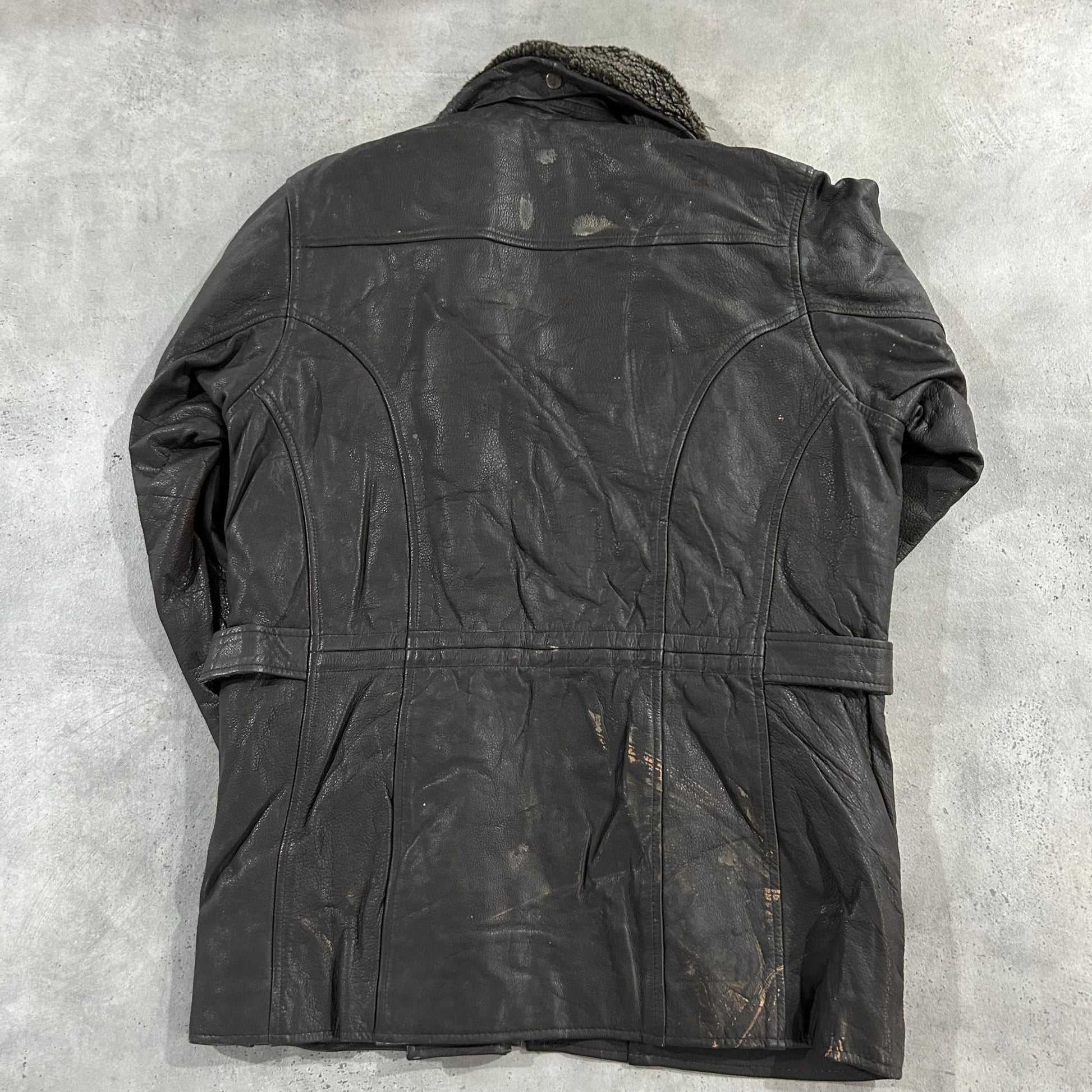 Vintage Retro Mid-Length Leather Jackets