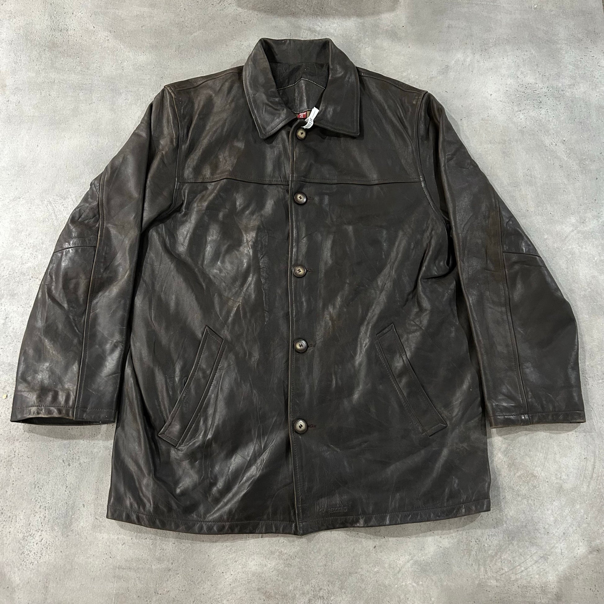 Vintage Redskins Retro Mid-Length Leather Jackets