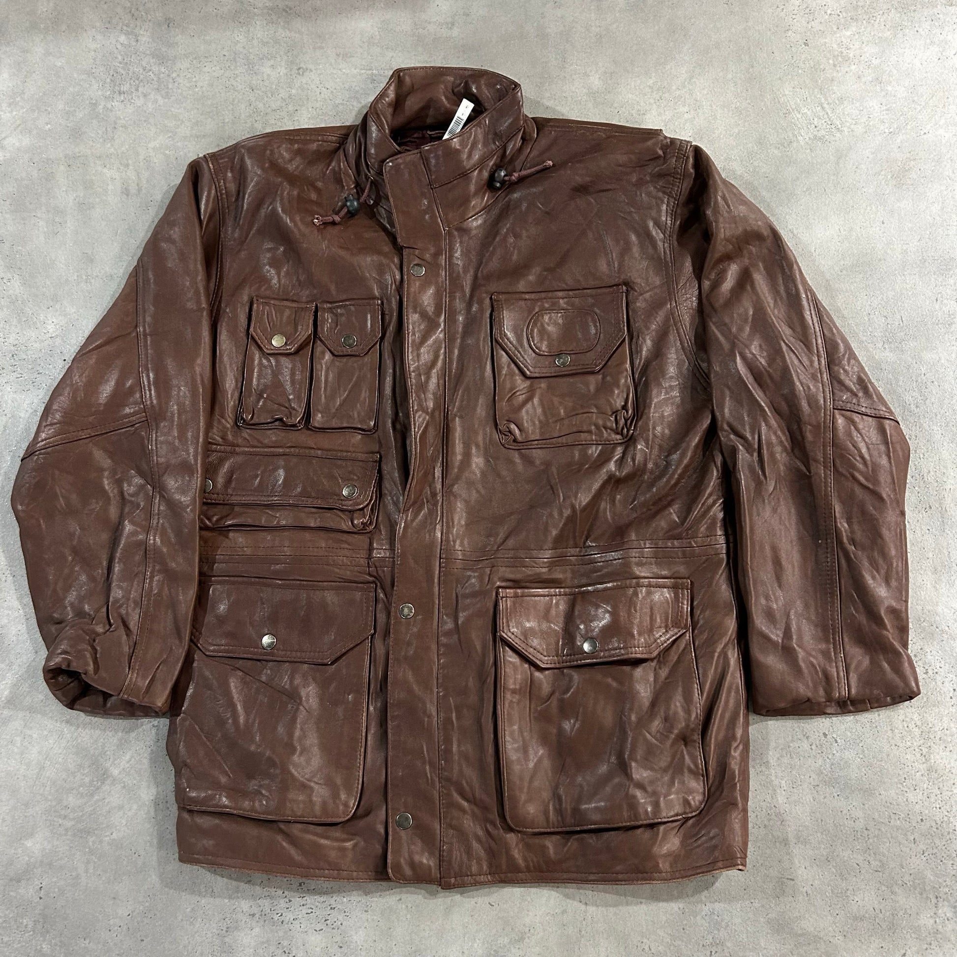 Vintage 70s-90s France Workwear Mid-Length Leather Jackets