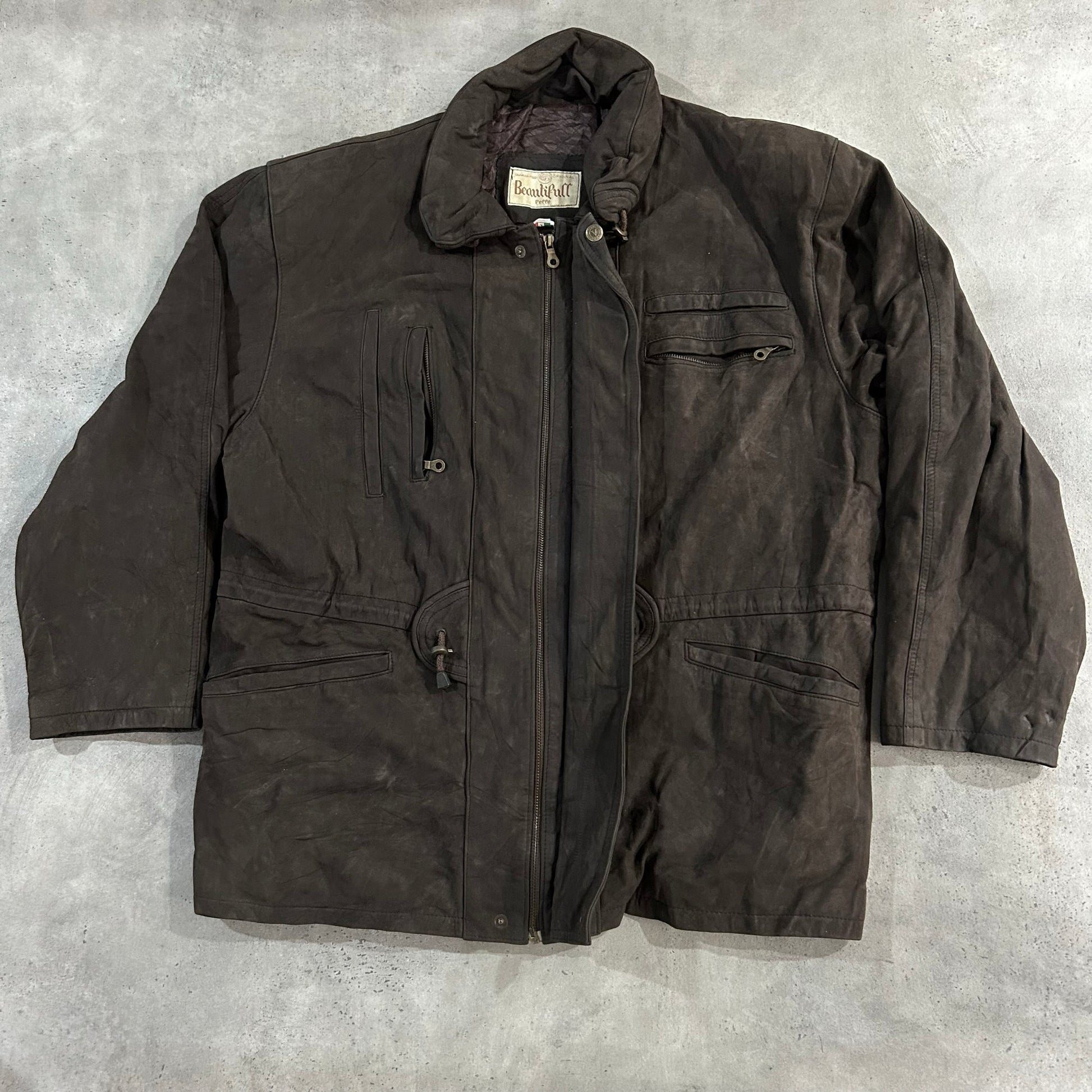 Vintage 70s-90s Italy Retro Mid-Length Leather Jackets
