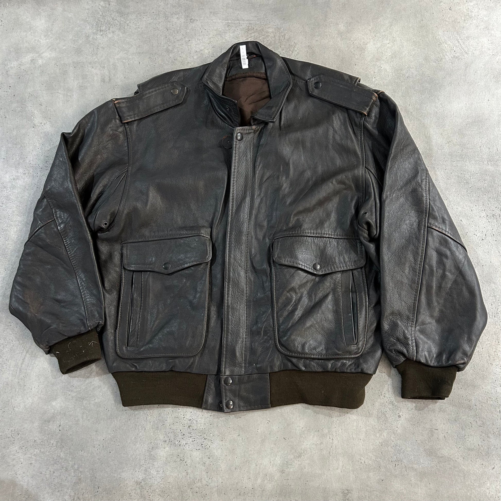 Vintage France Military Flight Leather Jackets