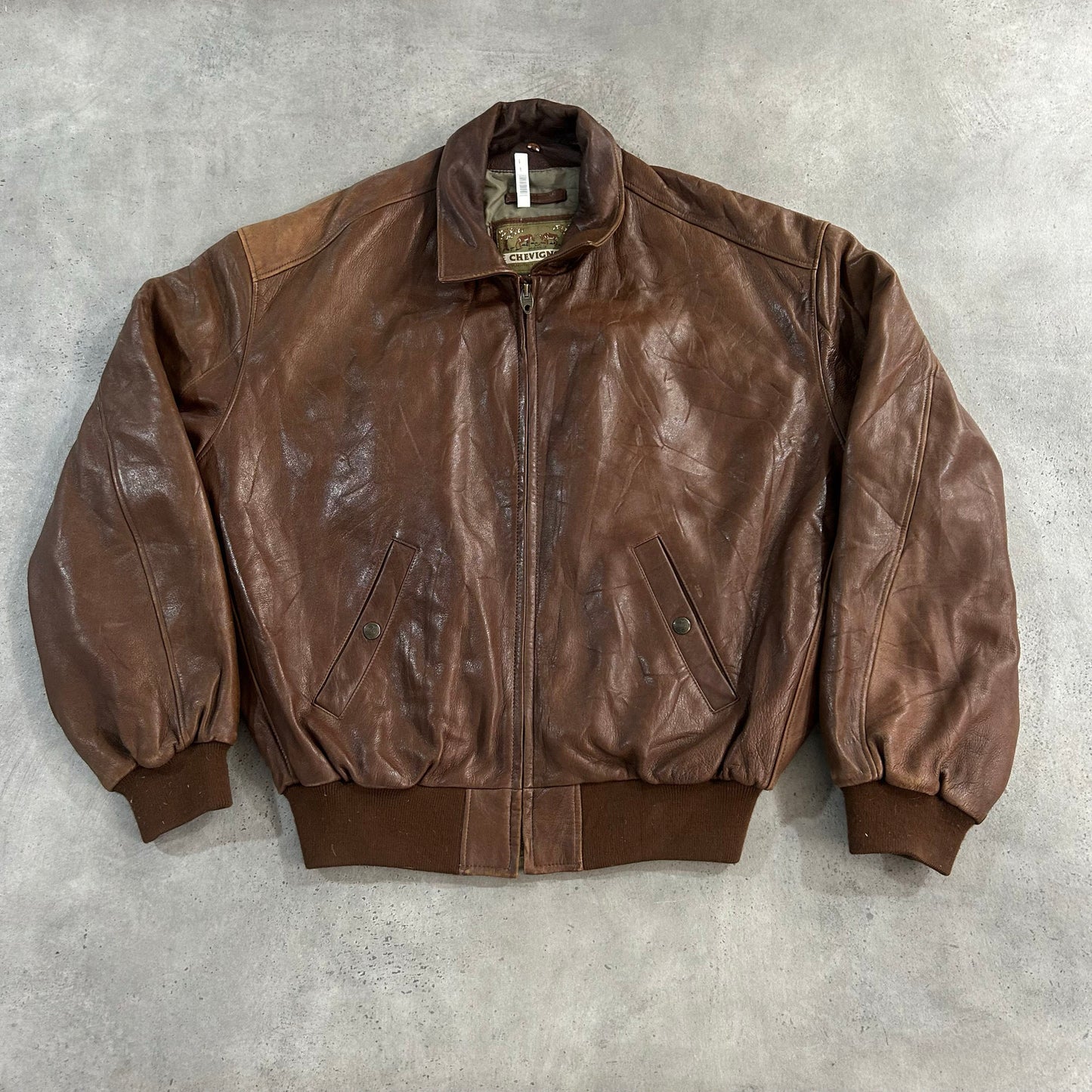 Vintage 70s-90s France Chevignon Retro Flight Leather Jackets