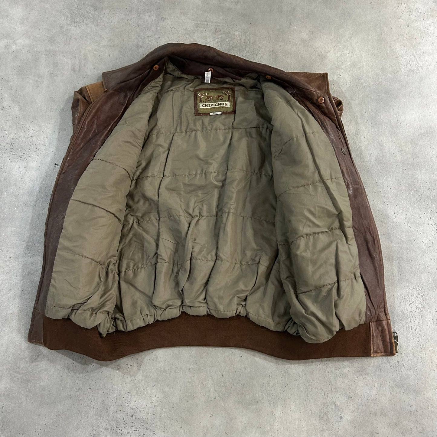 Vintage 70s-90s France Chevignon Retro Flight Leather Jackets