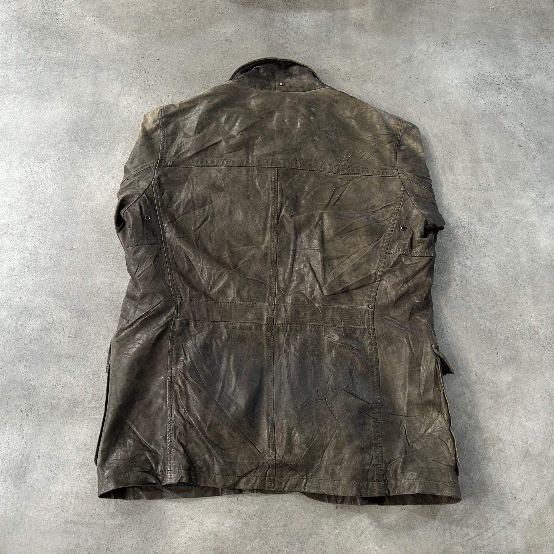 Vintage Tommy Hilfiger Retro Mid-Length Leather Jackets