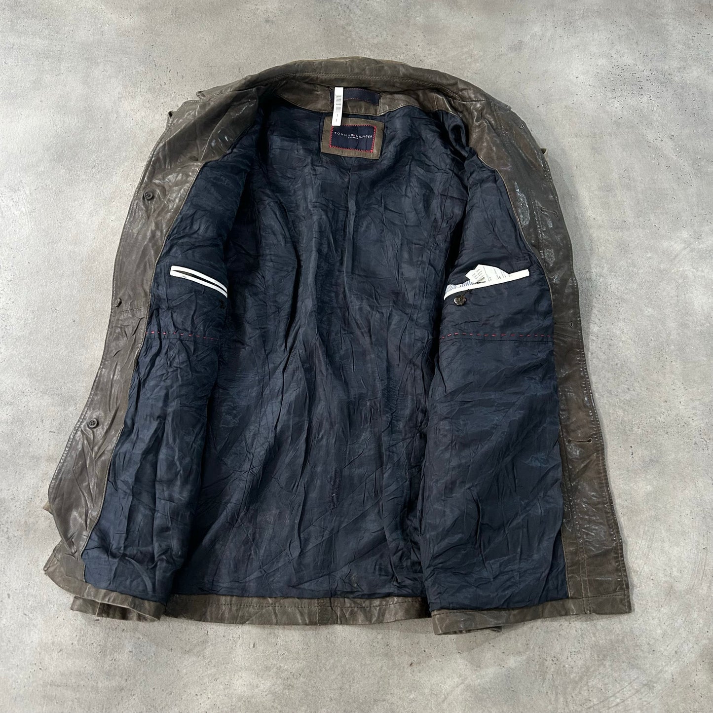 Vintage Tommy Hilfiger Retro Mid-Length Leather Jackets