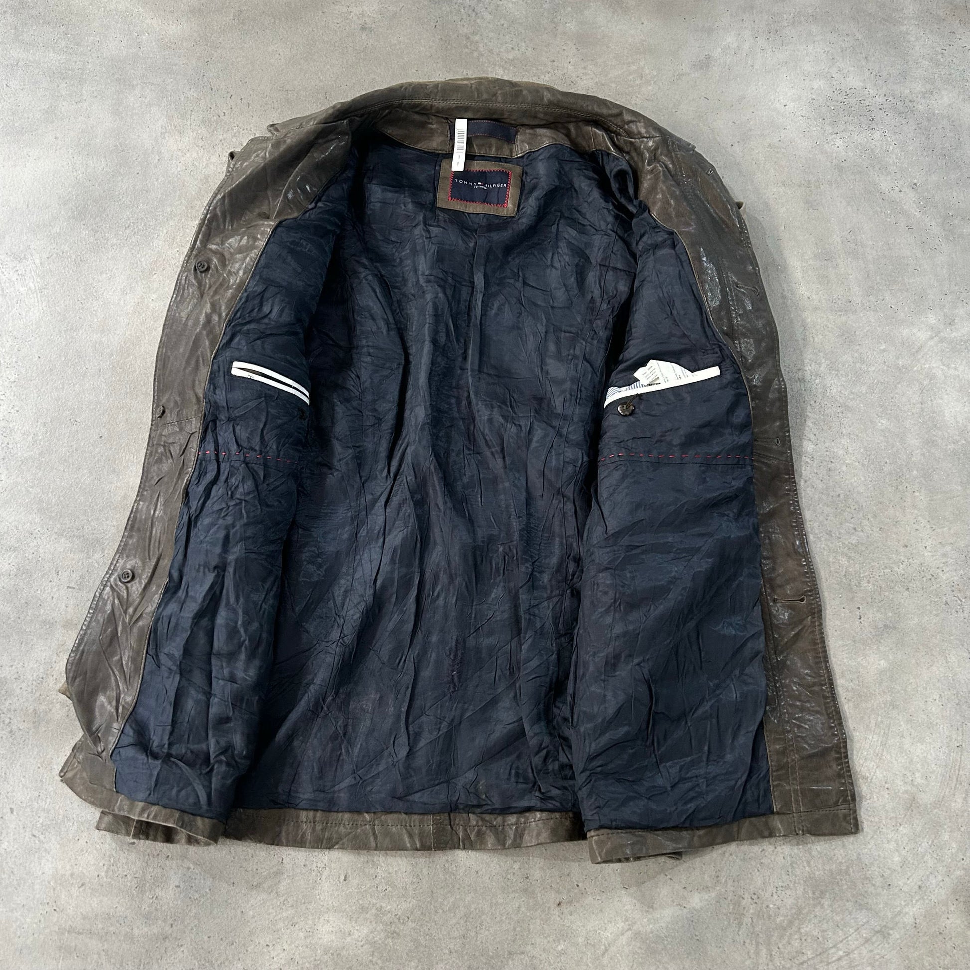 Vintage Tommy Hilfiger Retro Mid-Length Leather Jackets