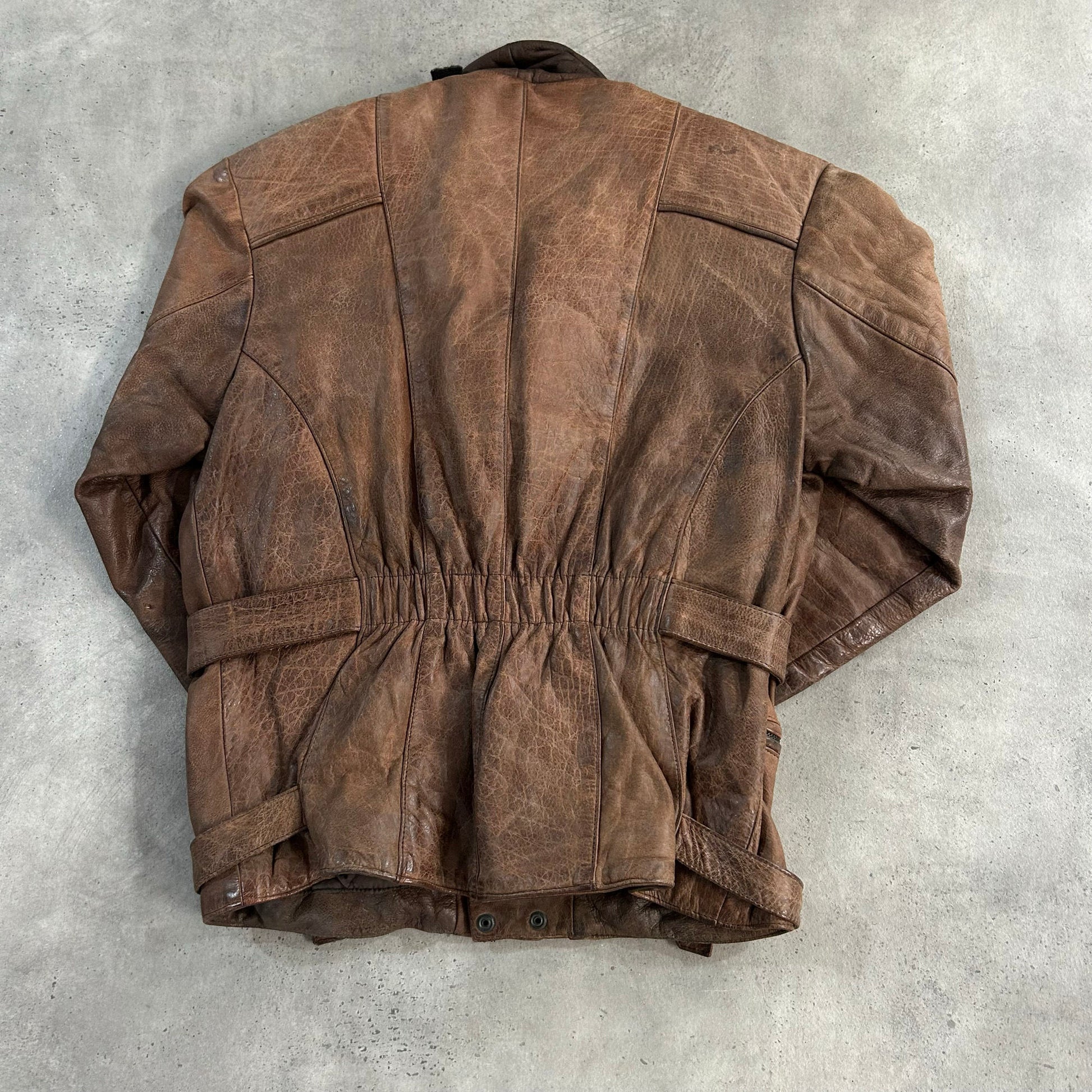 Vintage 70s-90s Germany Retro Double Rider Leather Jackets