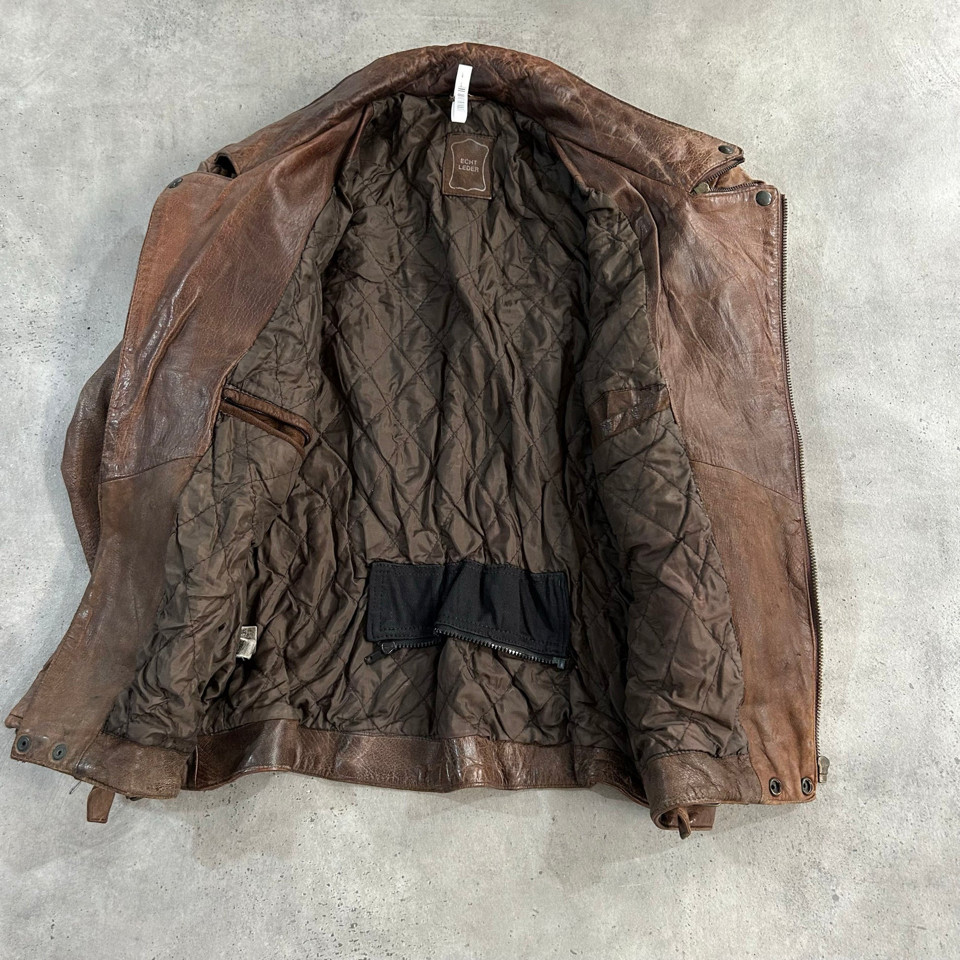 Vintage 70s-90s Germany Retro Double Rider Leather Jackets