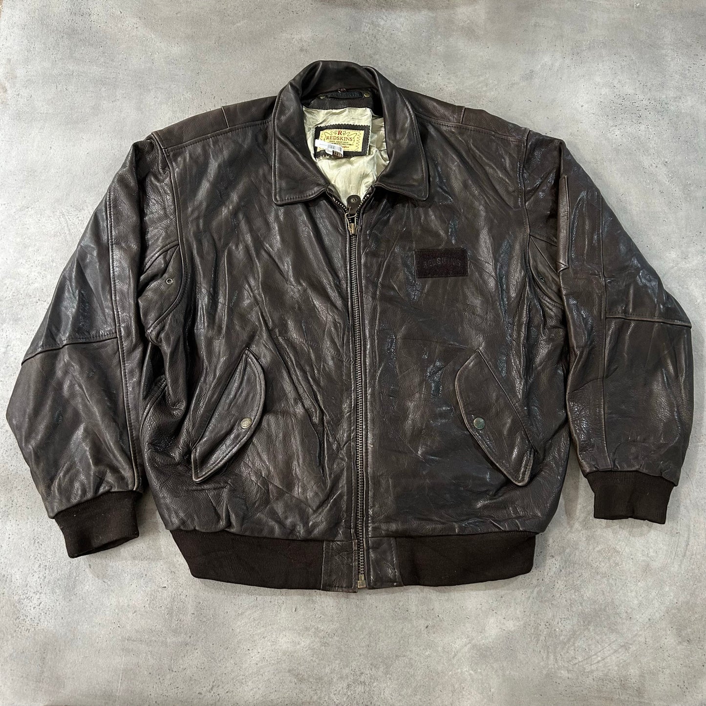 Vintage Redskins Retro Flight Leather Jackets