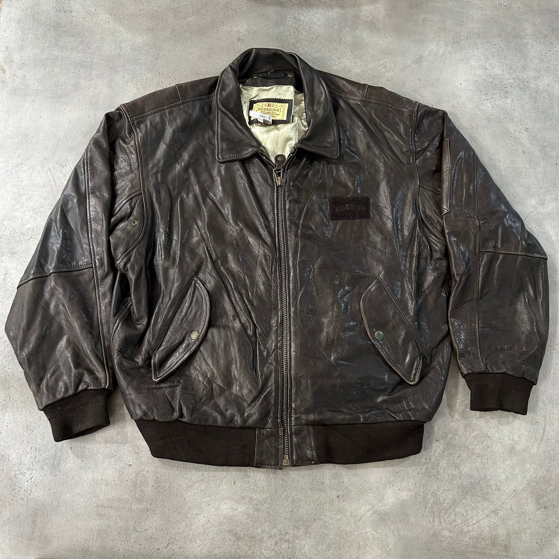 Vintage Redskins Retro Flight Leather Jackets