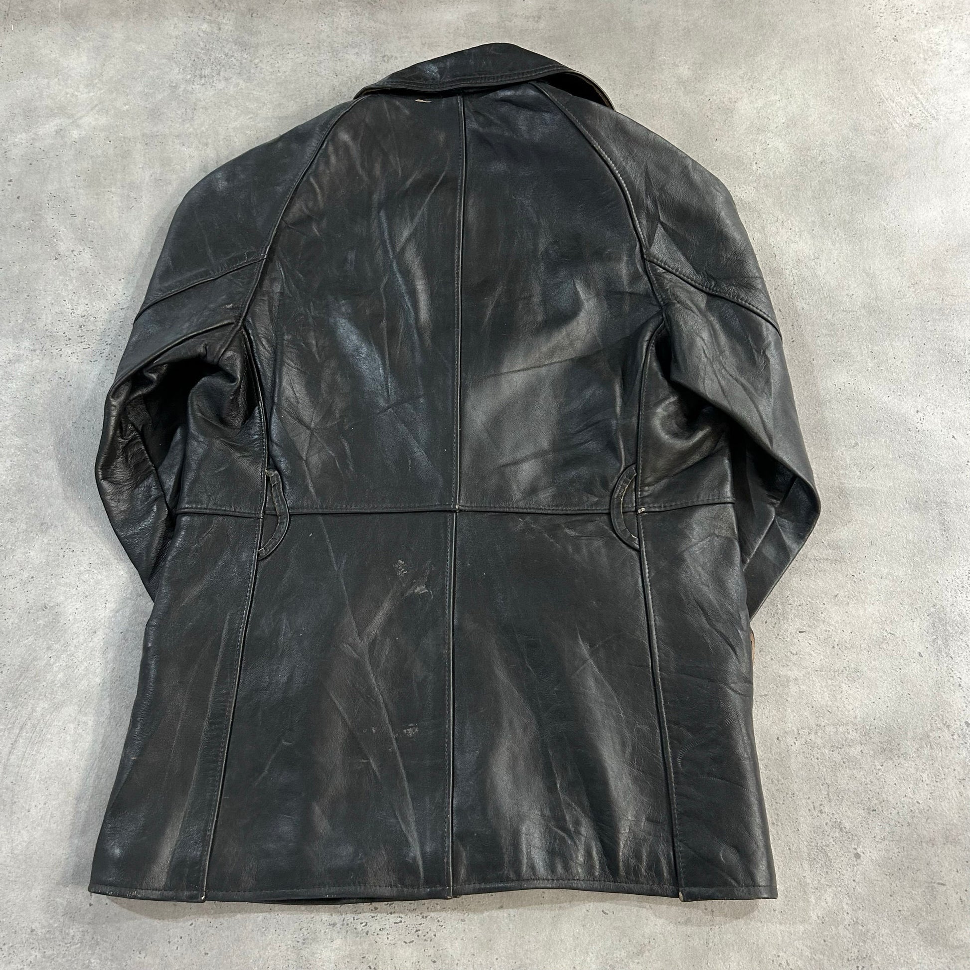 Vintage 70s-90s France Retro Mid-Length Leather Jackets