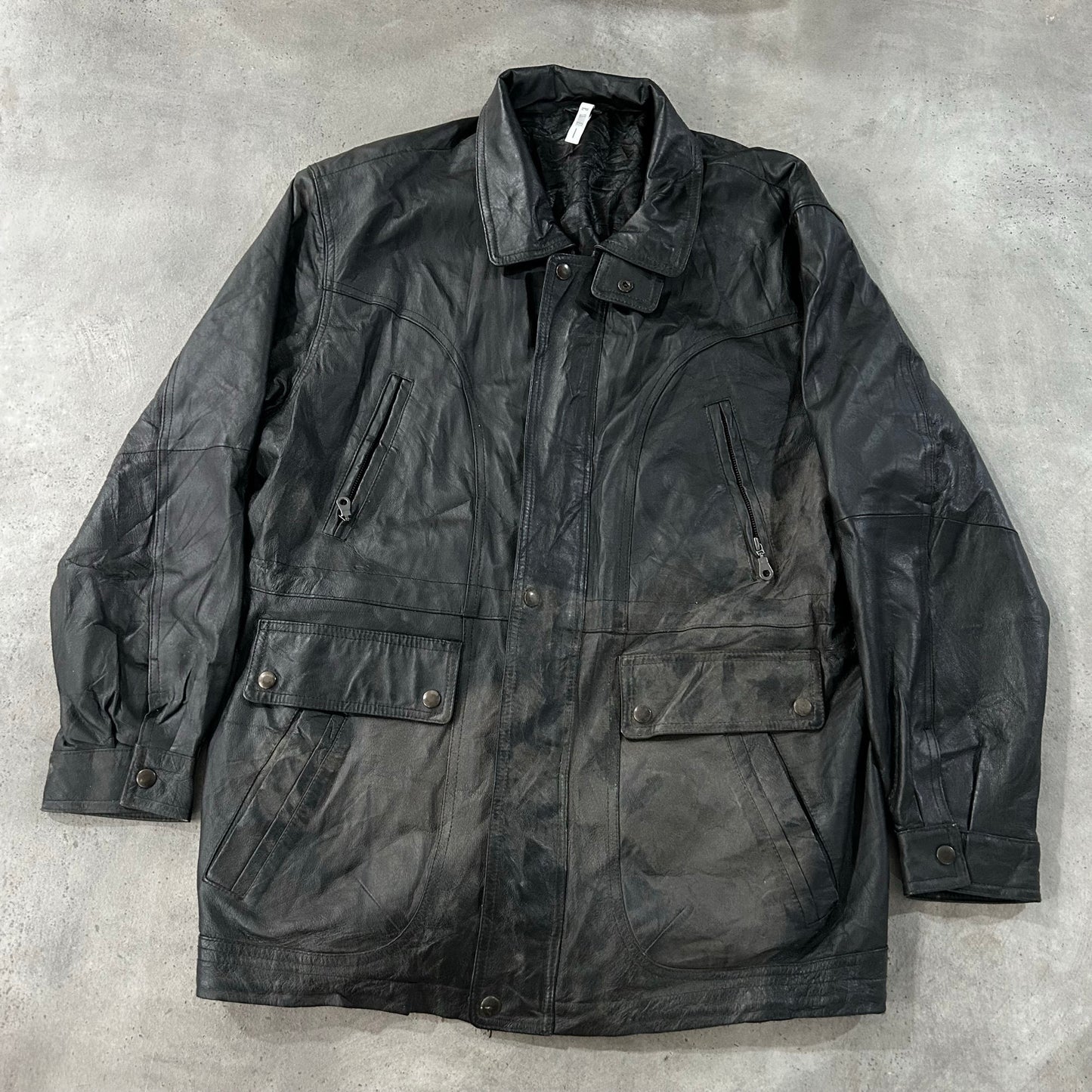 Vintage Retro Mid-Length Leather Jackets