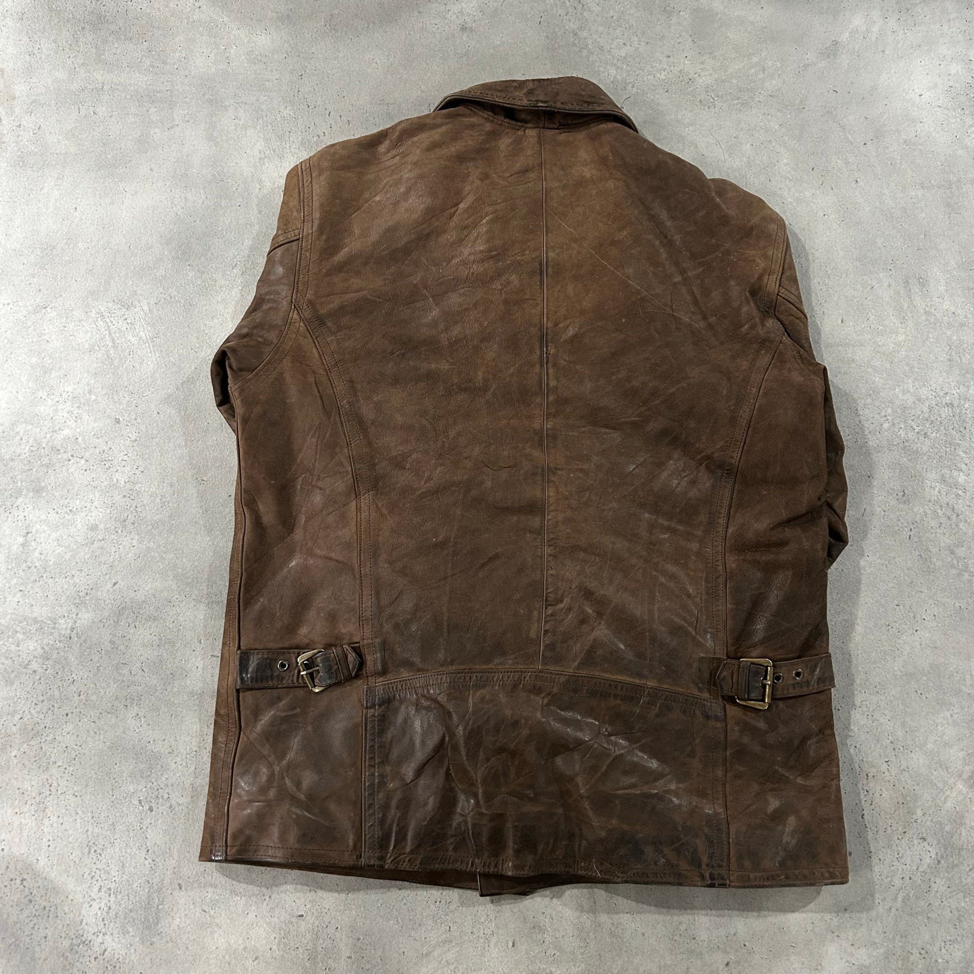 Vintage Retro Mid-Length Leather Jackets