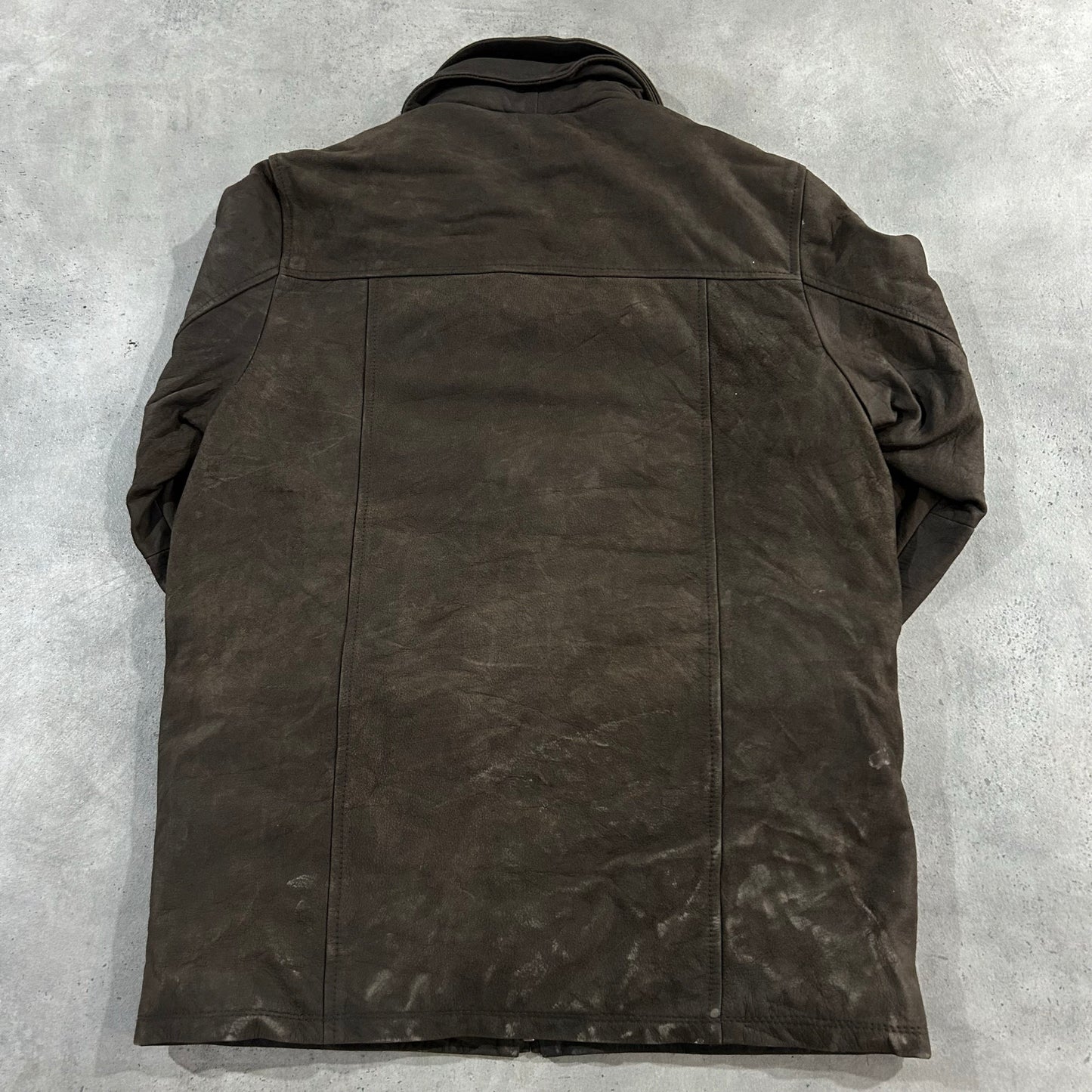 Vintage Oakwood Retro Mid-Length Leather Jackets