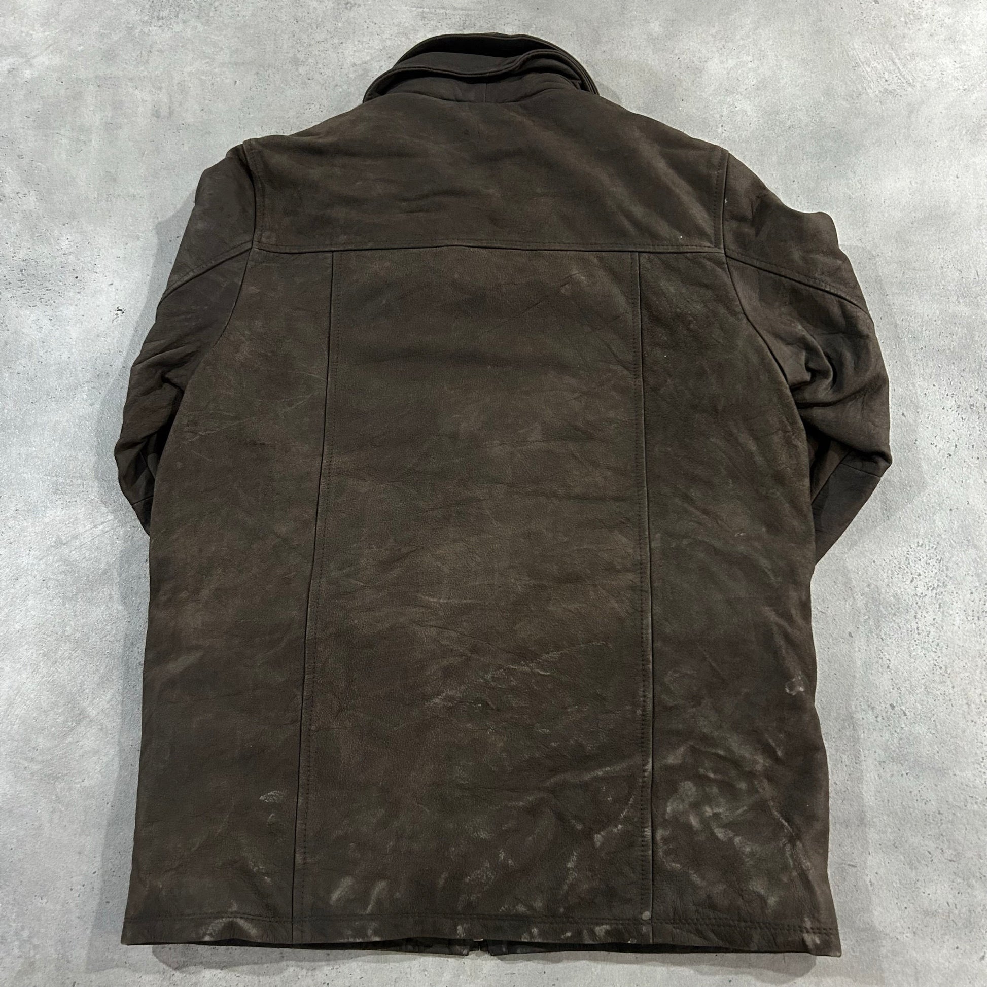 Vintage Oakwood Retro Mid-Length Leather Jackets