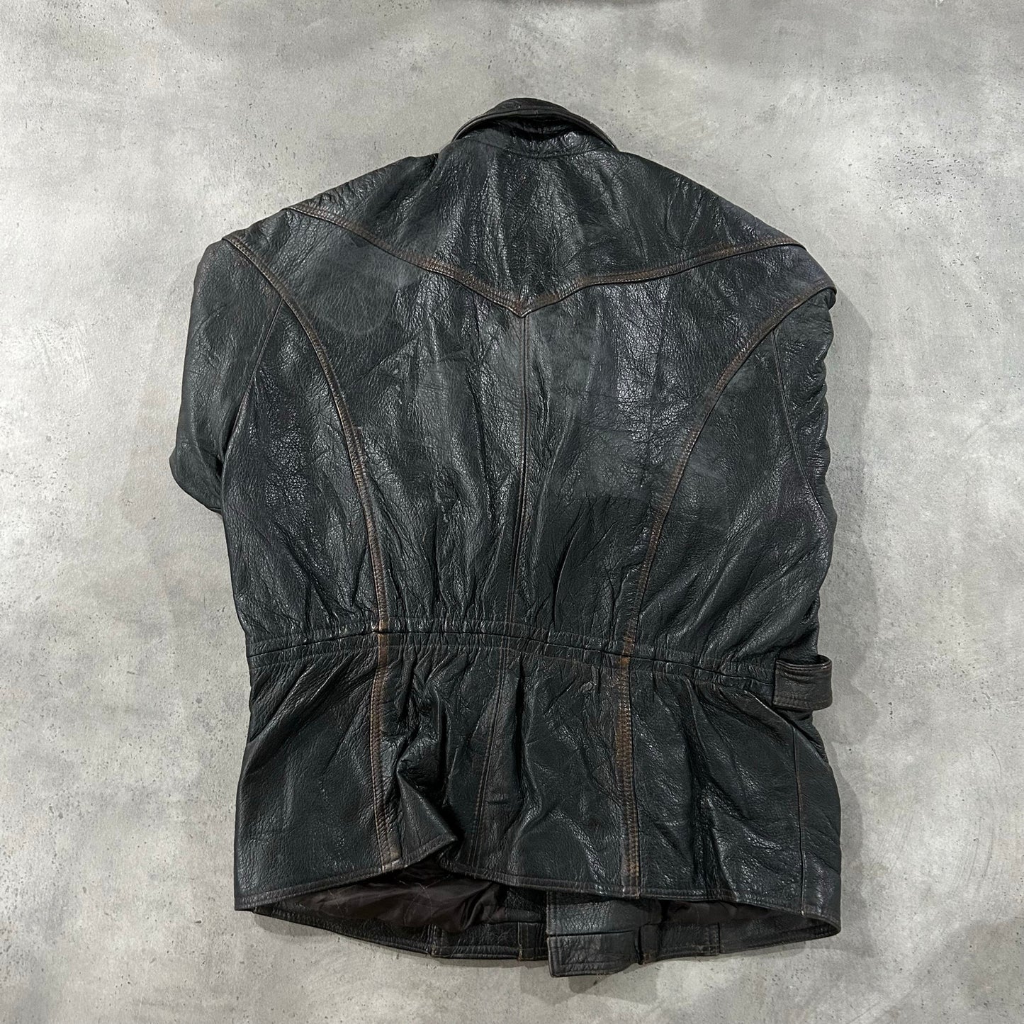 Vintage 70s-90s Italy Retro Mid-Length Leather Jackets