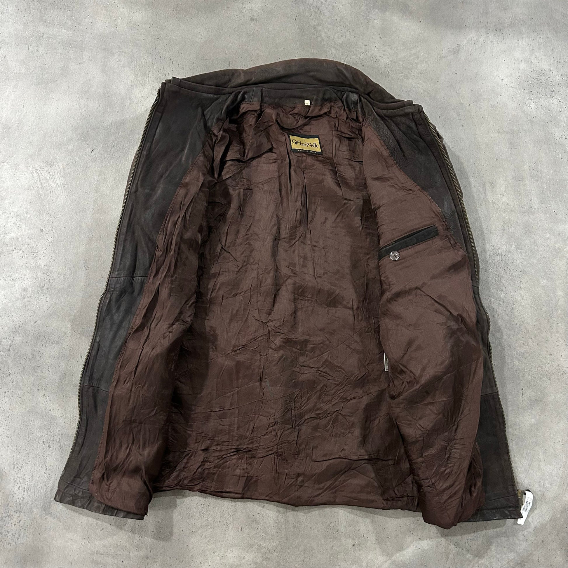 Vintage Italy Mid-Length Leather Jackets