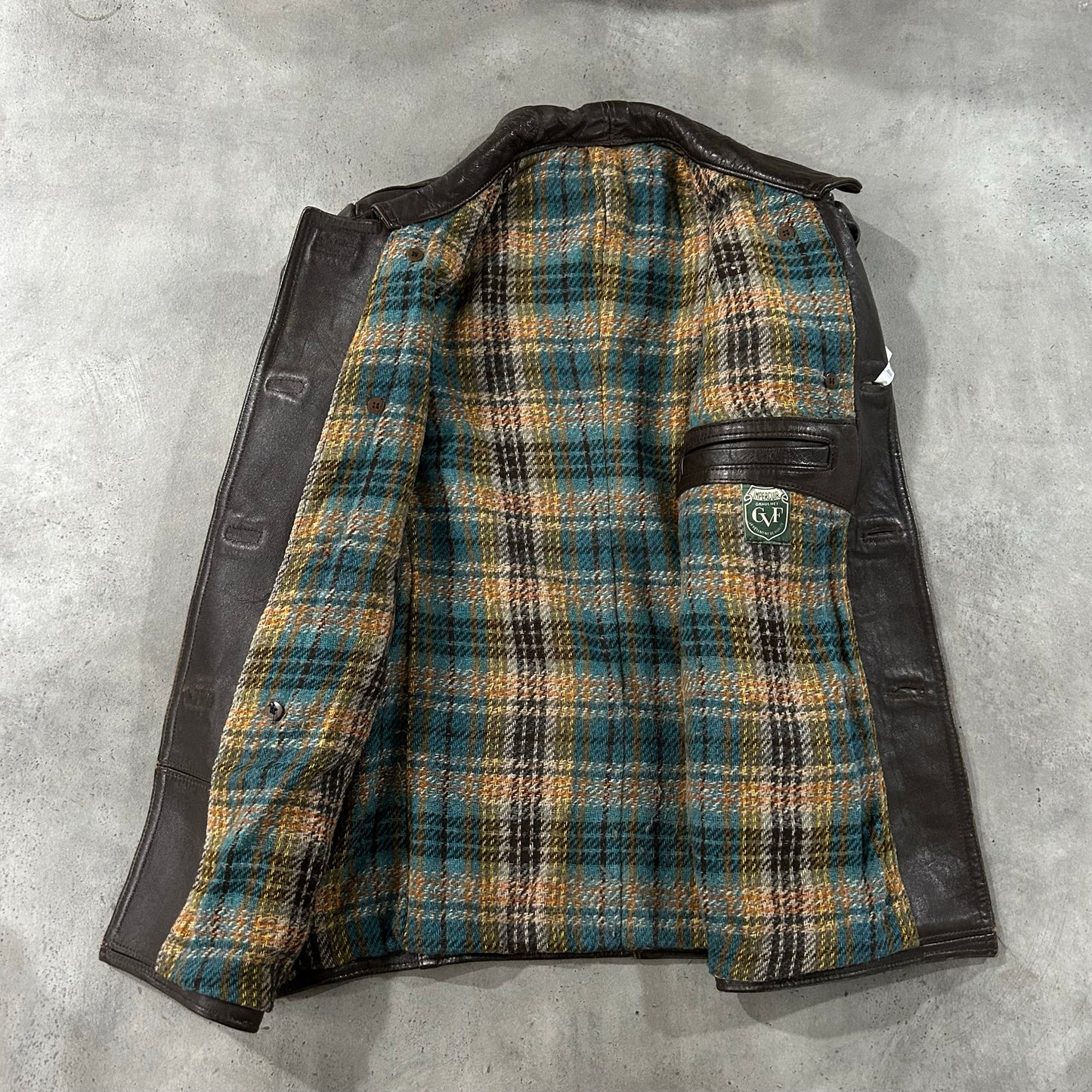 Vintage 50s-60s France Workwear Mid-Length Leather Jackets