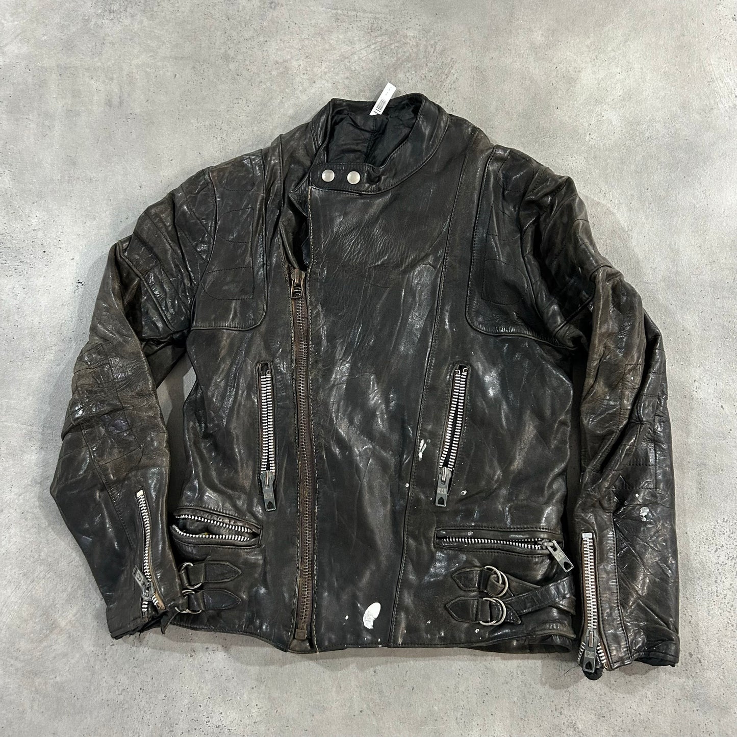 Vintage 70s-90s Belgium Retro Double Rider Leather Jackets