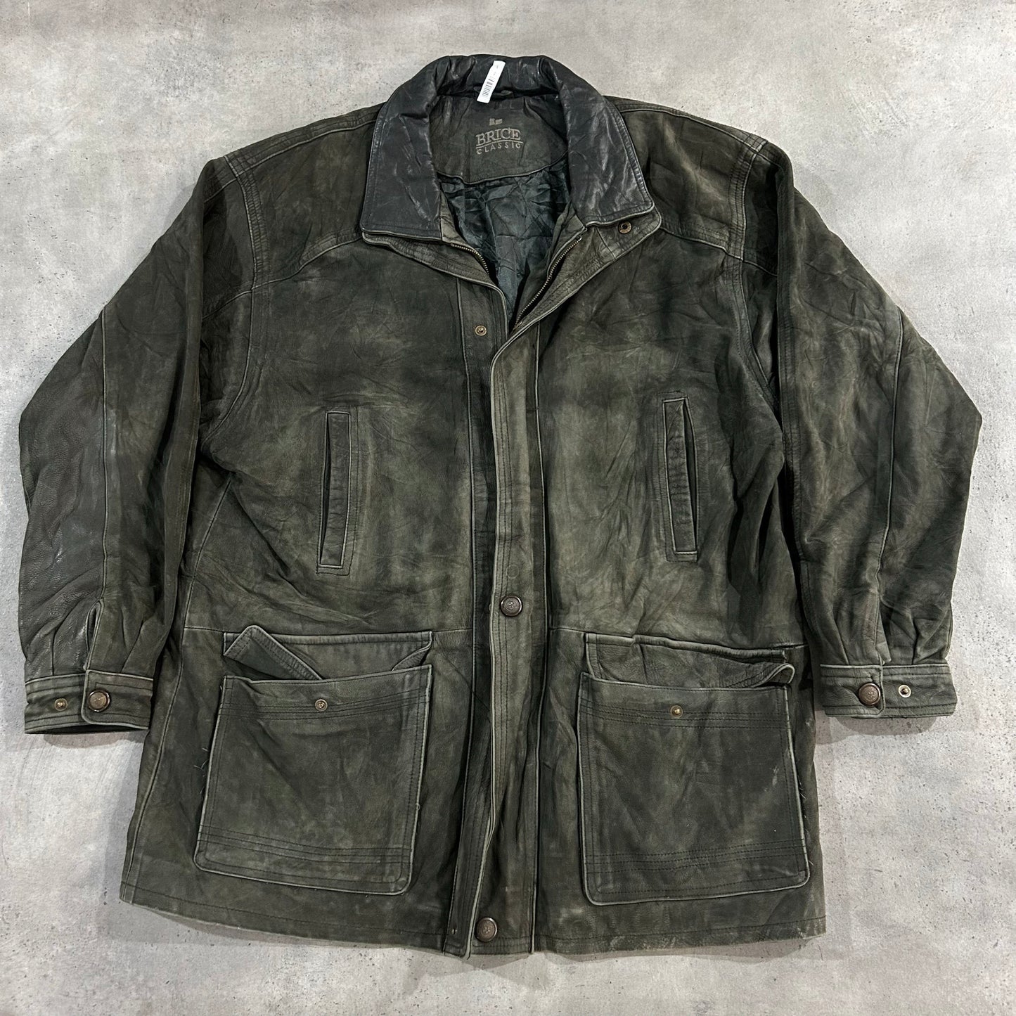 Vintage Workwear Mid-Length Leather Jackets