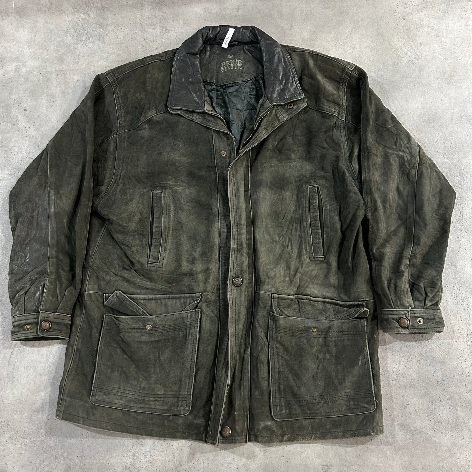 Vintage Workwear Mid-Length Leather Jackets