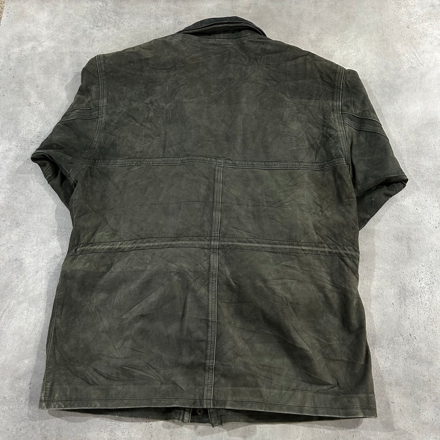 Vintage Workwear Mid-Length Leather Jackets